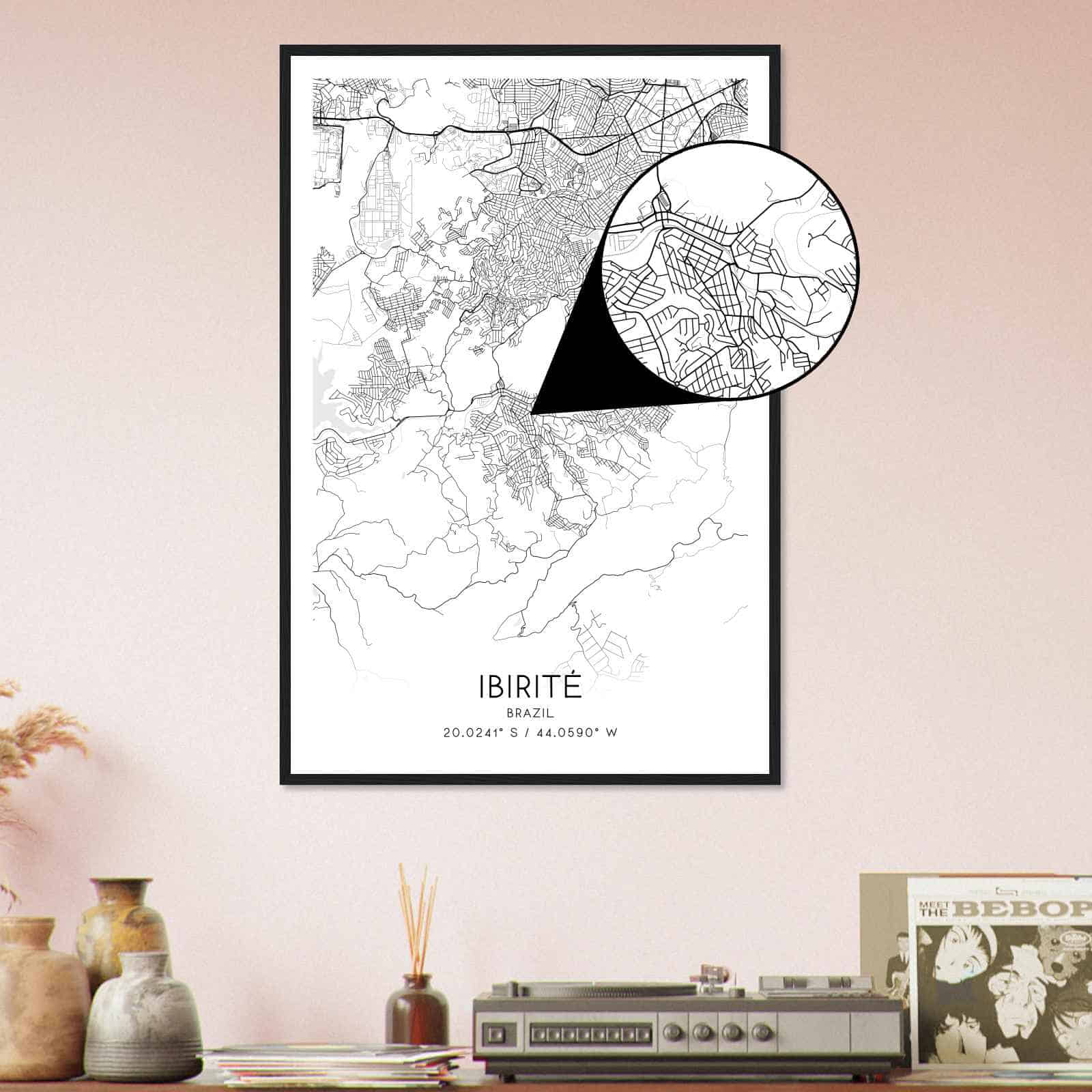 Deerfield Kansas Map Poster, Modern Home Decor Wall Art Print (Copy)