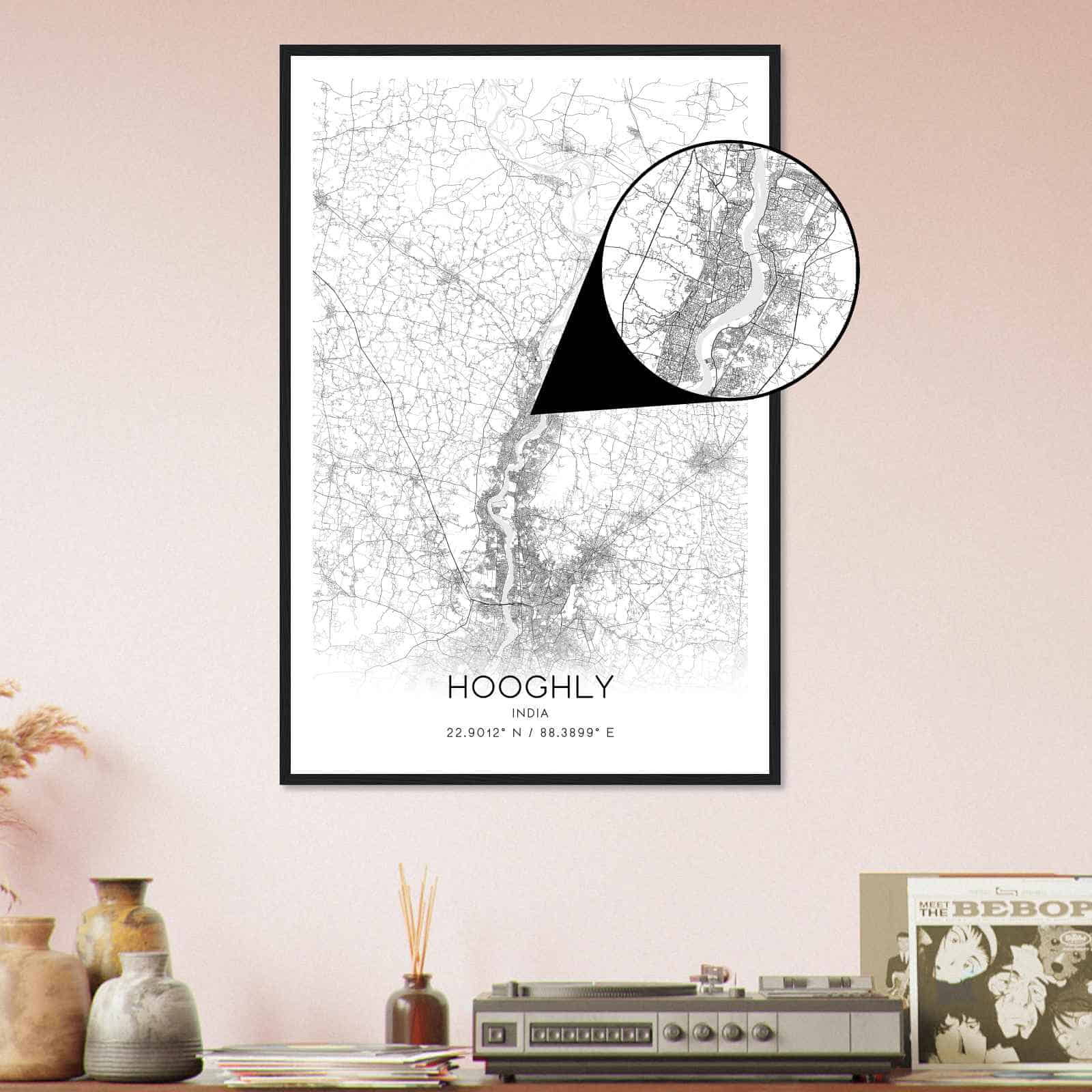 Deerfield Kansas Map Poster, Modern Home Decor Wall Art Print (Copy)