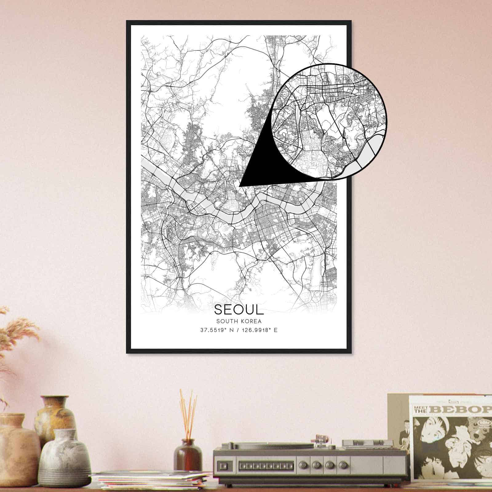 Deerfield Kansas Map Poster, Modern Home Decor Wall Art Print (Copy)