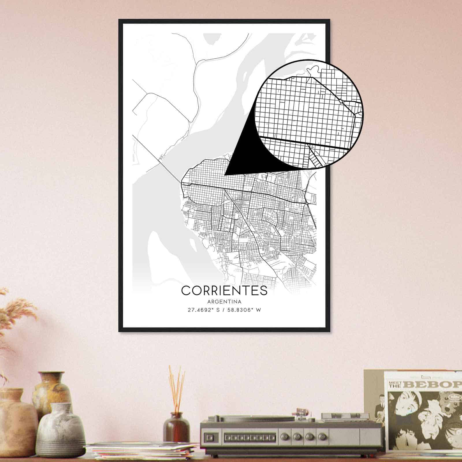 Deerfield Kansas Map Poster, Modern Home Decor Wall Art Print (Copy)