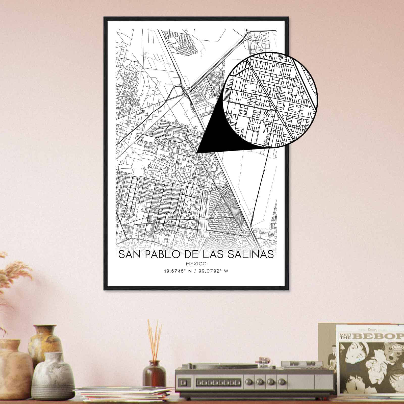 Deerfield Kansas Map Poster, Modern Home Decor Wall Art Print (Copy)