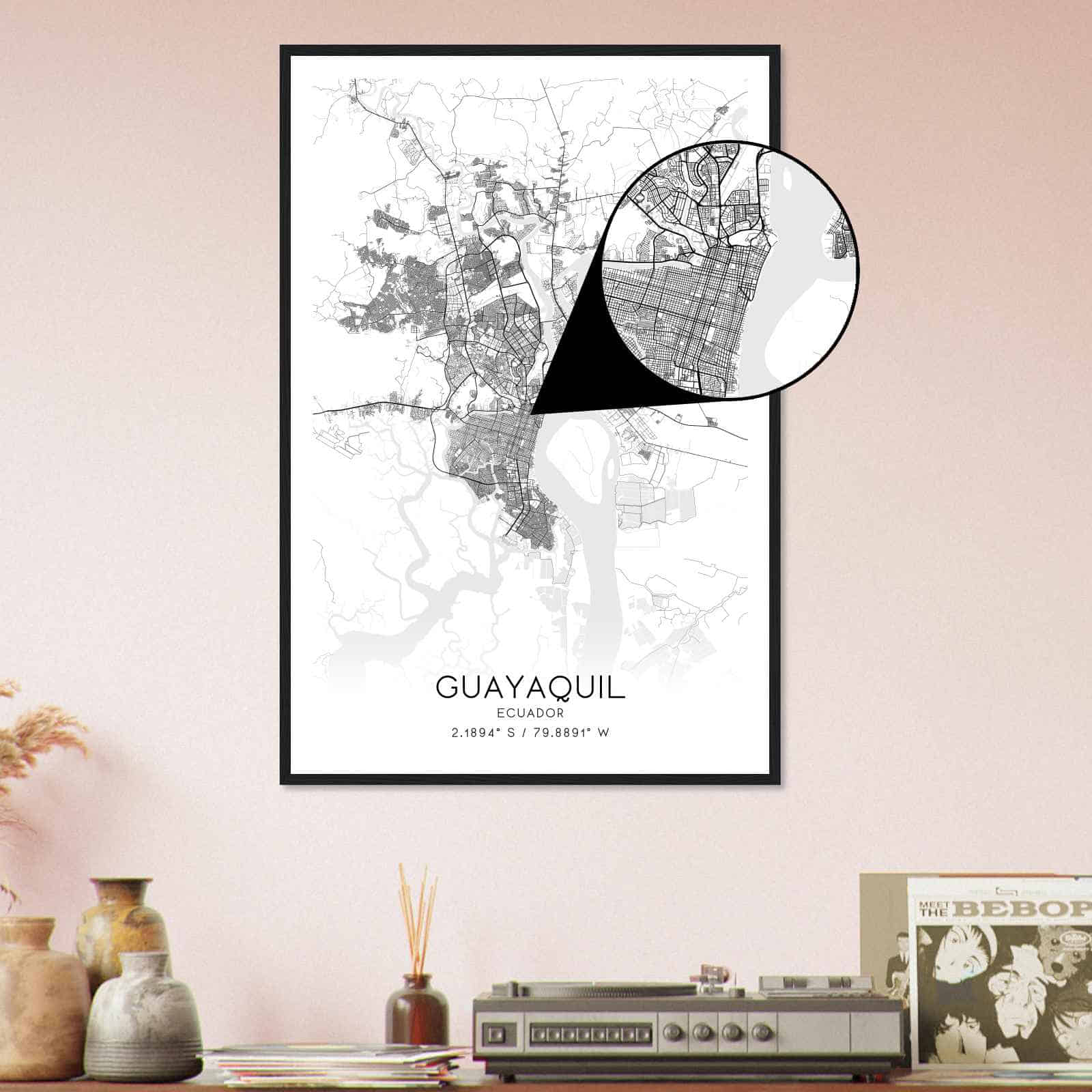 Deerfield Kansas Map Poster, Modern Home Decor Wall Art Print (Copy)