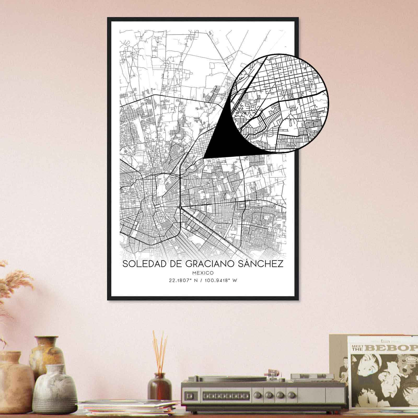 Deerfield Kansas Map Poster, Modern Home Decor Wall Art Print (Copy)