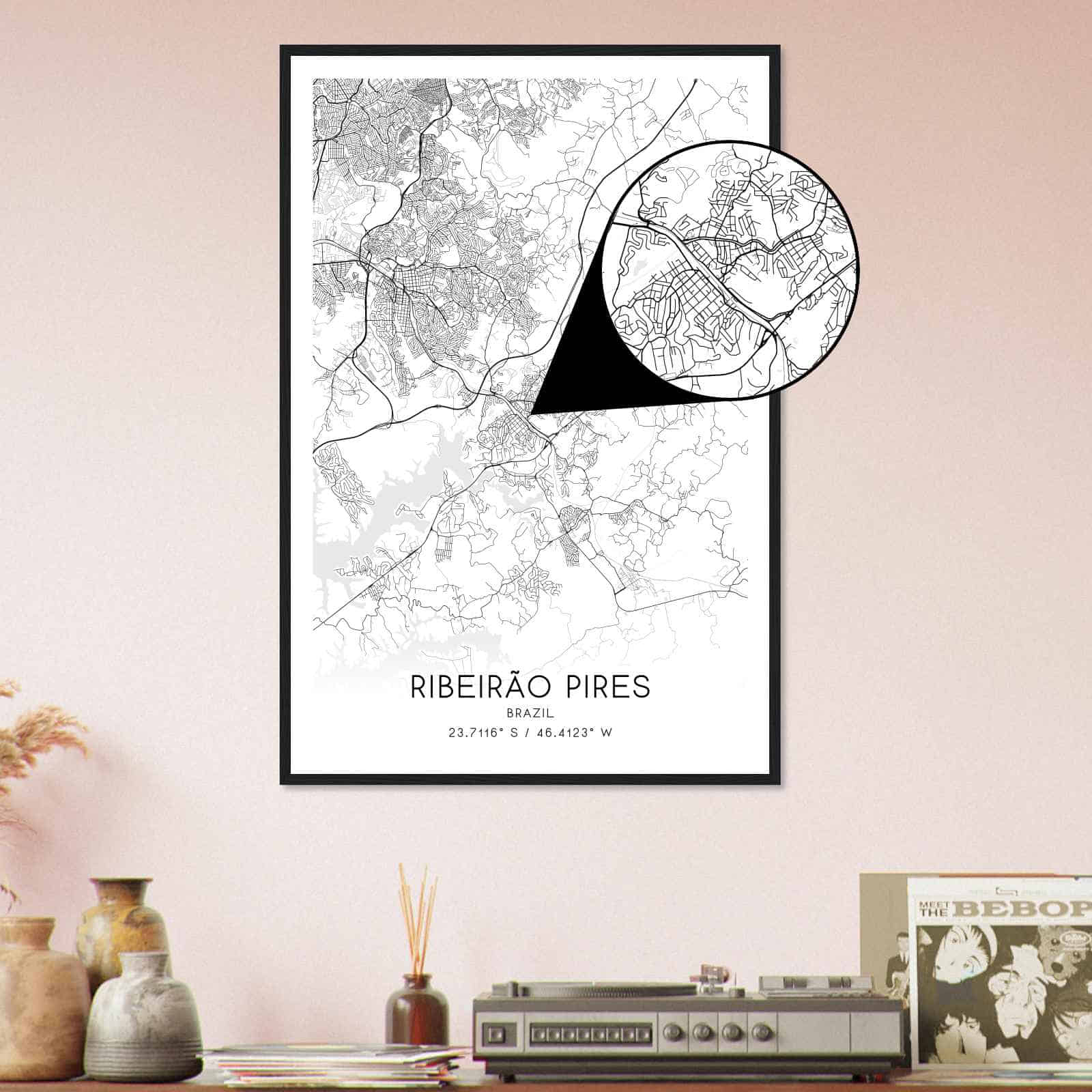 Deerfield Kansas Map Poster, Modern Home Decor Wall Art Print (Copy)