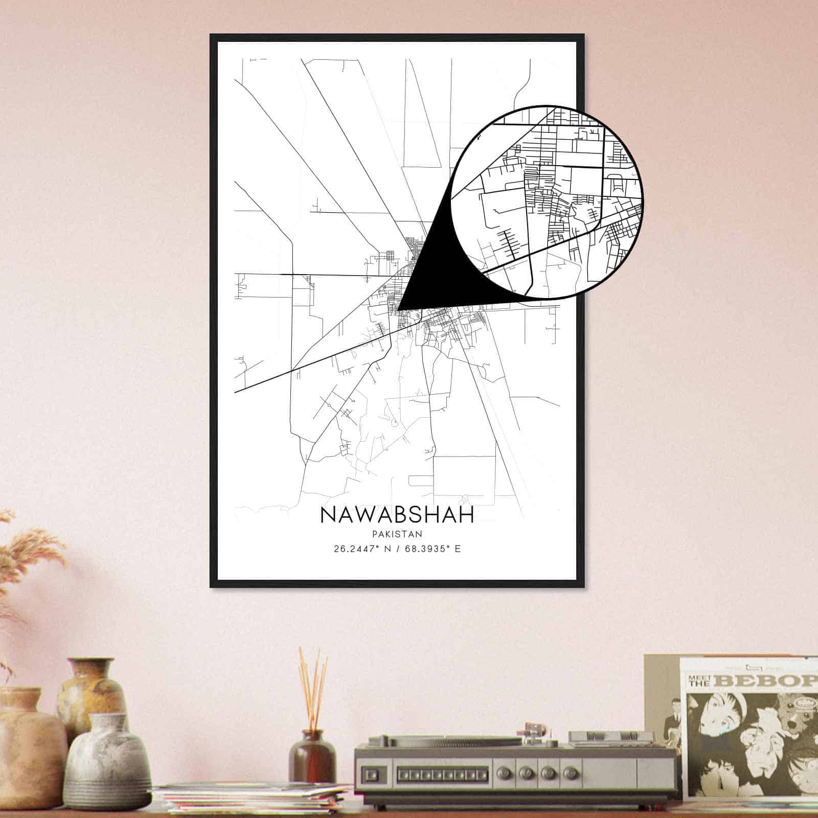 Deerfield Kansas Map Poster, Modern Home Decor Wall Art Print (Copy)