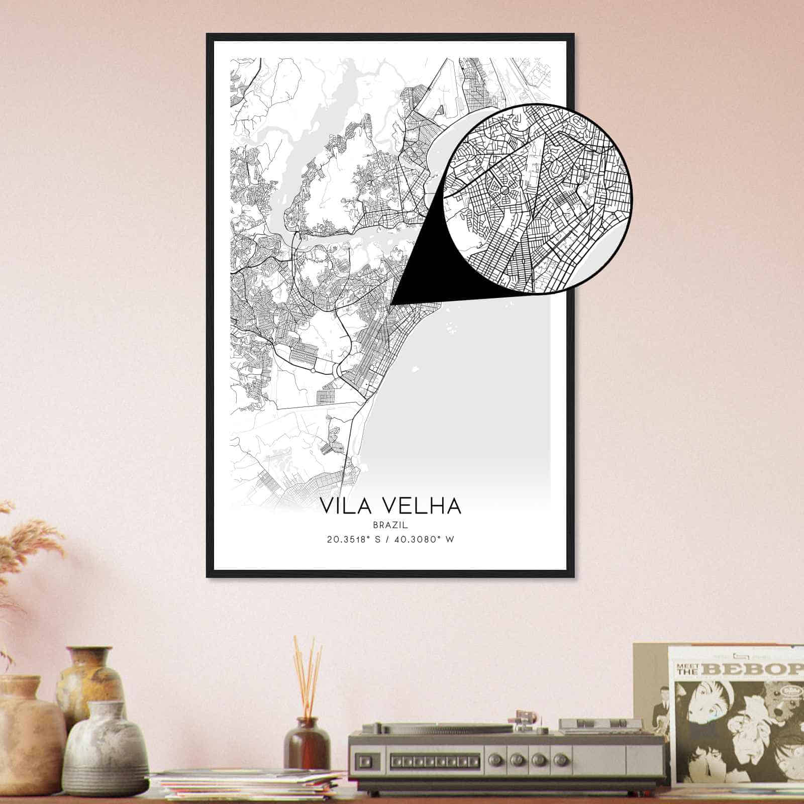 Deerfield Kansas Map Poster, Modern Home Decor Wall Art Print (Copy)