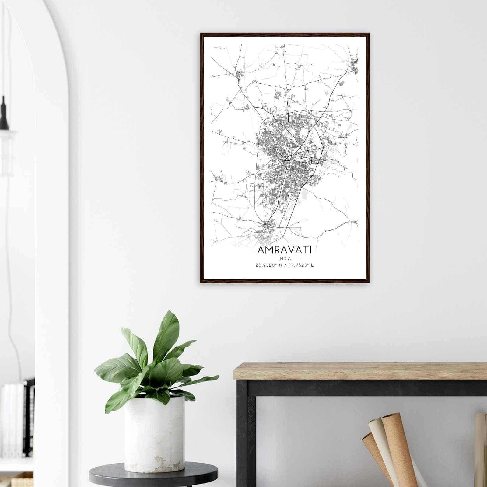 Deerfield Kansas Map Poster, Modern Home Decor Wall Art Print (Copy)
