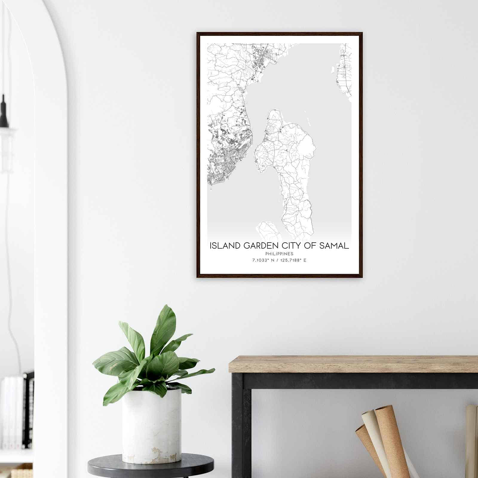 Island Garden City of Samal Map Poster, Island Garden City