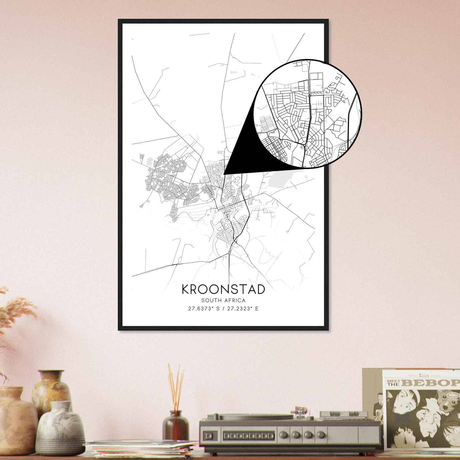 Deerfield Kansas Map Poster, Modern Home Decor Wall Art Print (Copy)