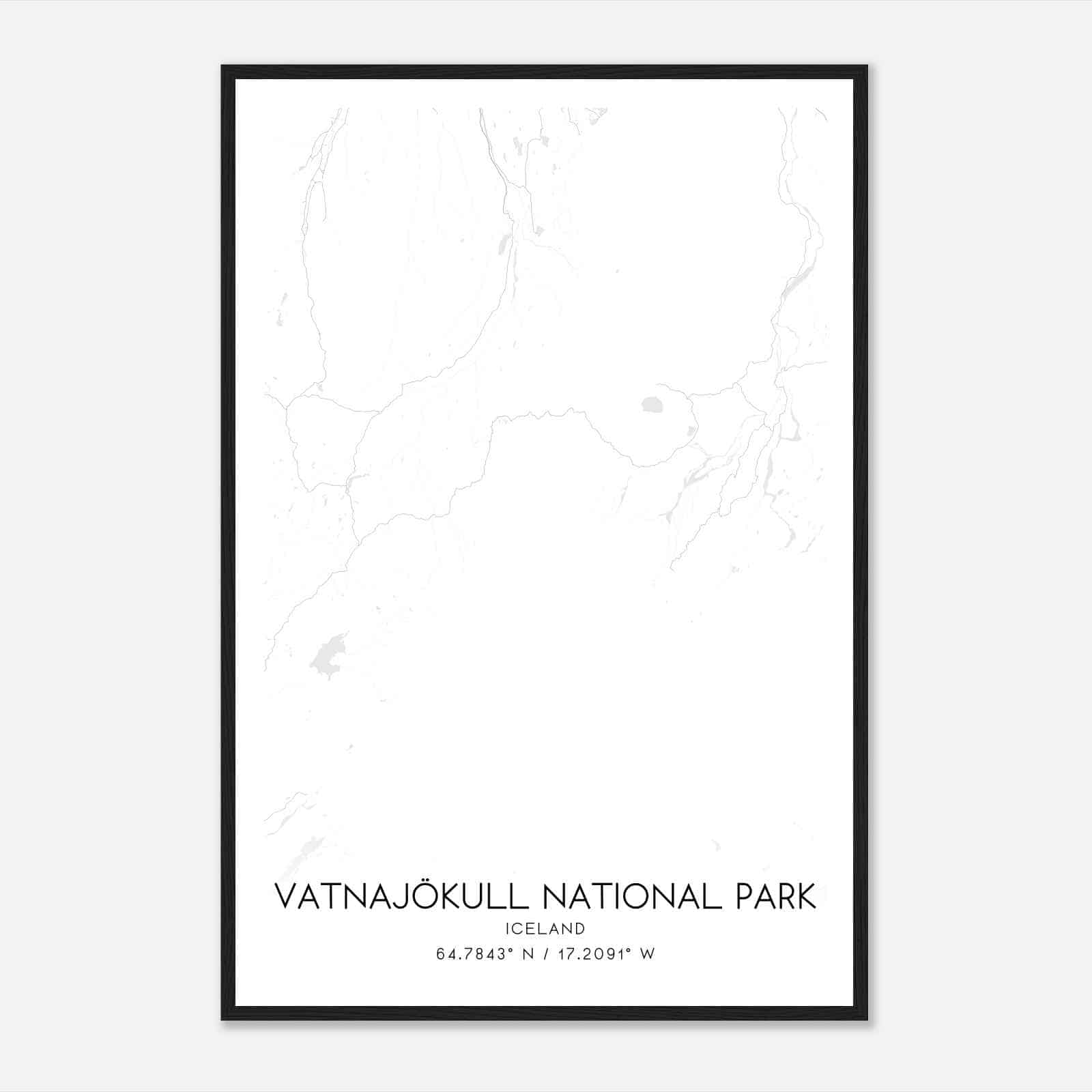 Vatnajokull National Park Custom Maps Posters Vatnajokull National Park Custom Maps Posters