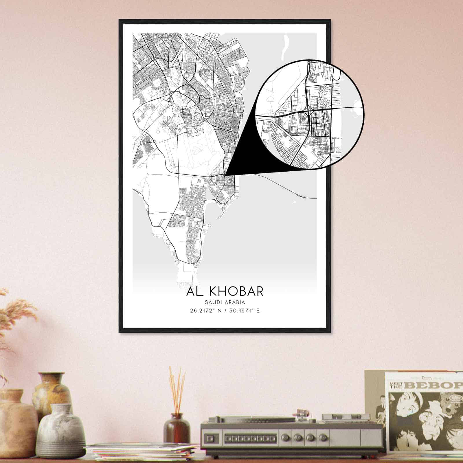 Deerfield Kansas Map Poster, Modern Home Decor Wall Art Print (Copy)