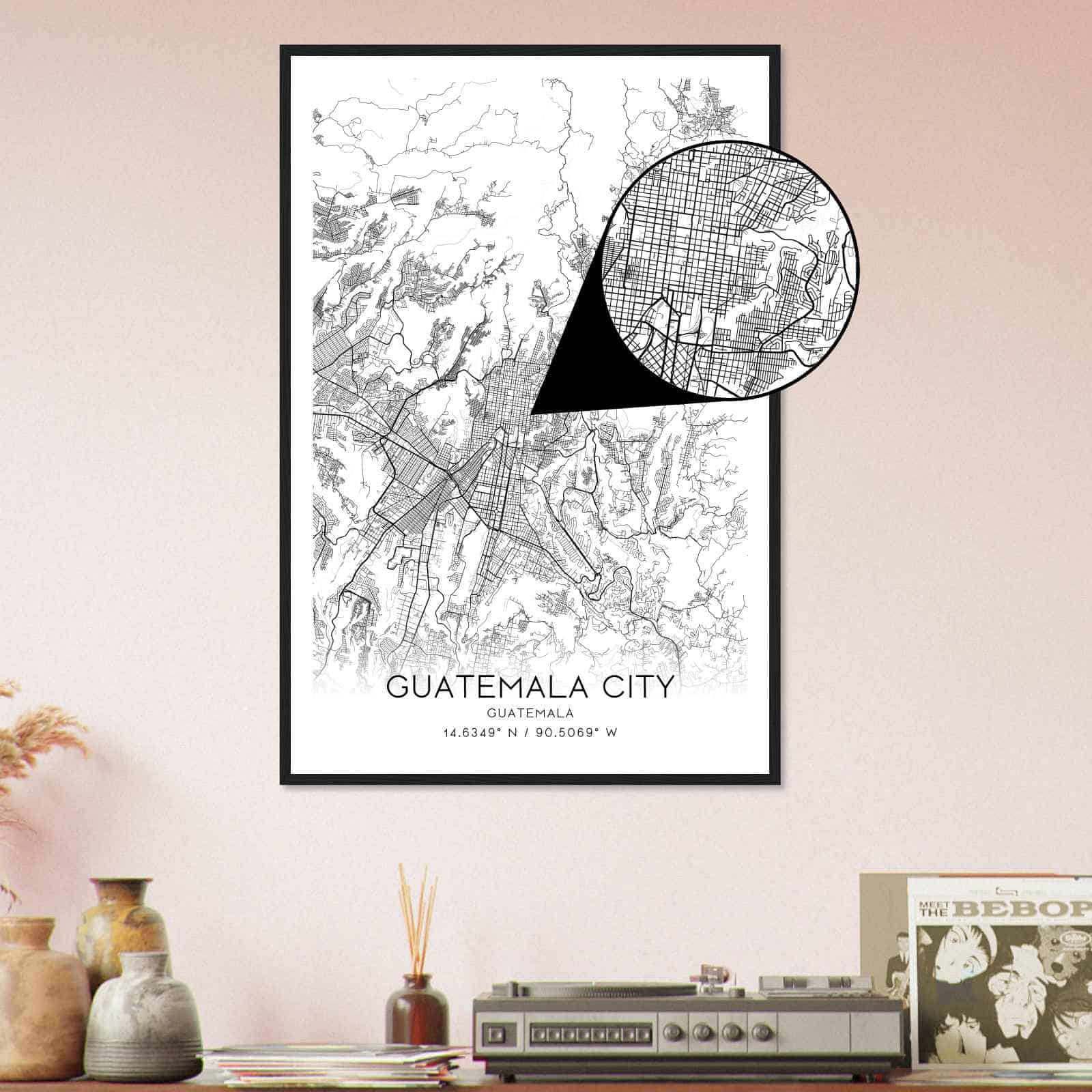 Deerfield Kansas Map Poster, Modern Home Decor Wall Art Print (Copy)