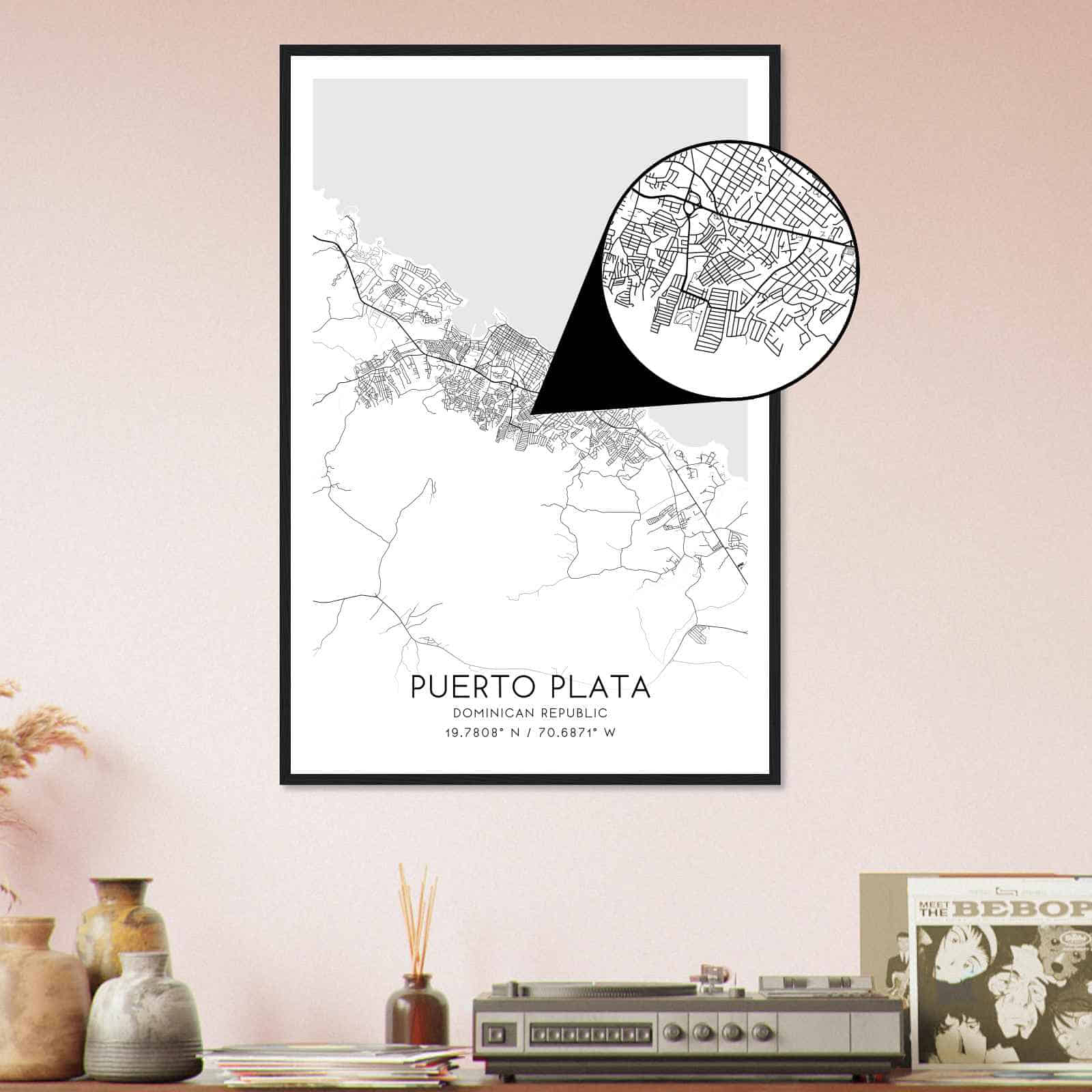 Deerfield Kansas Map Poster, Modern Home Decor Wall Art Print (Copy)