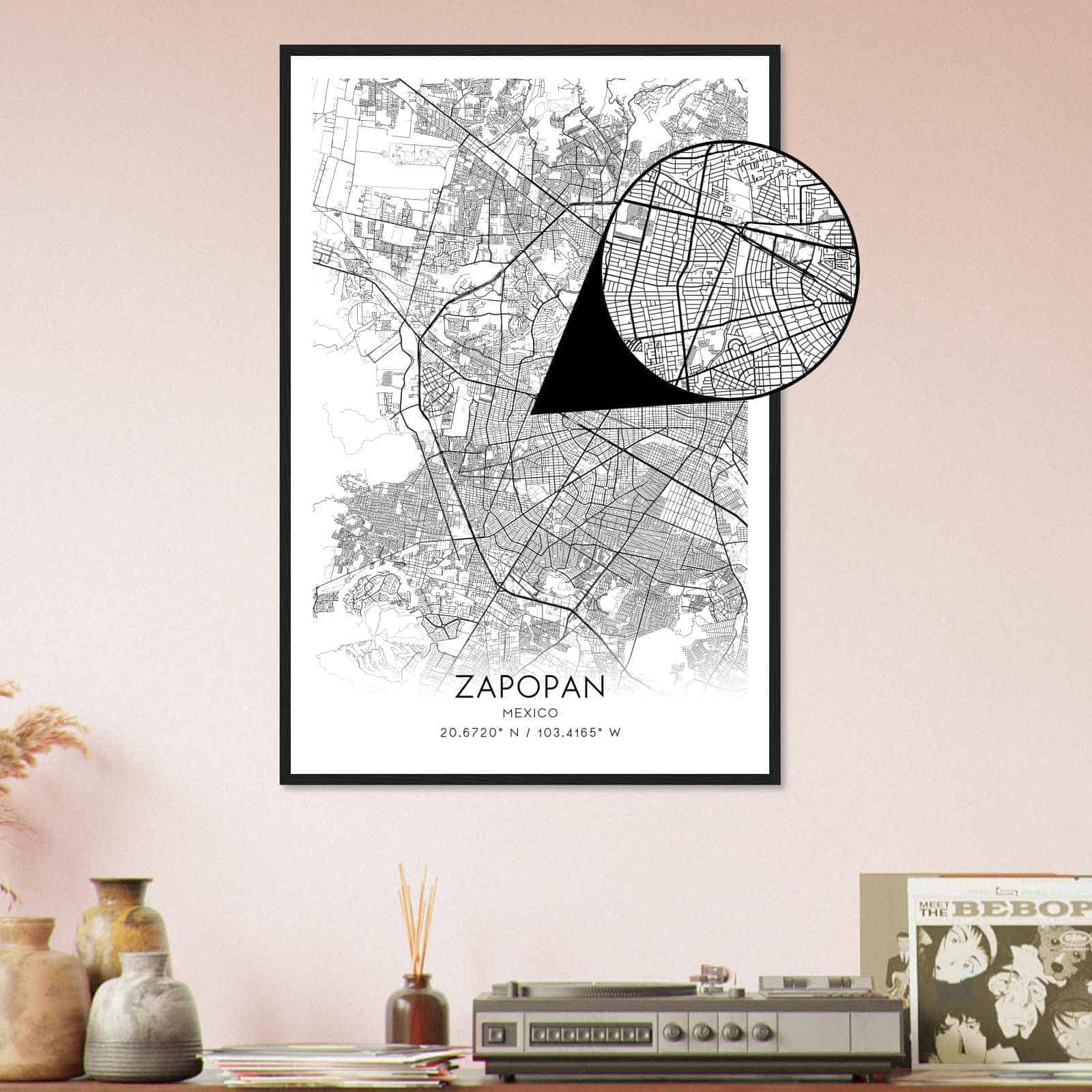 Deerfield Kansas Map Poster, Modern Home Decor Wall Art Print (Copy)