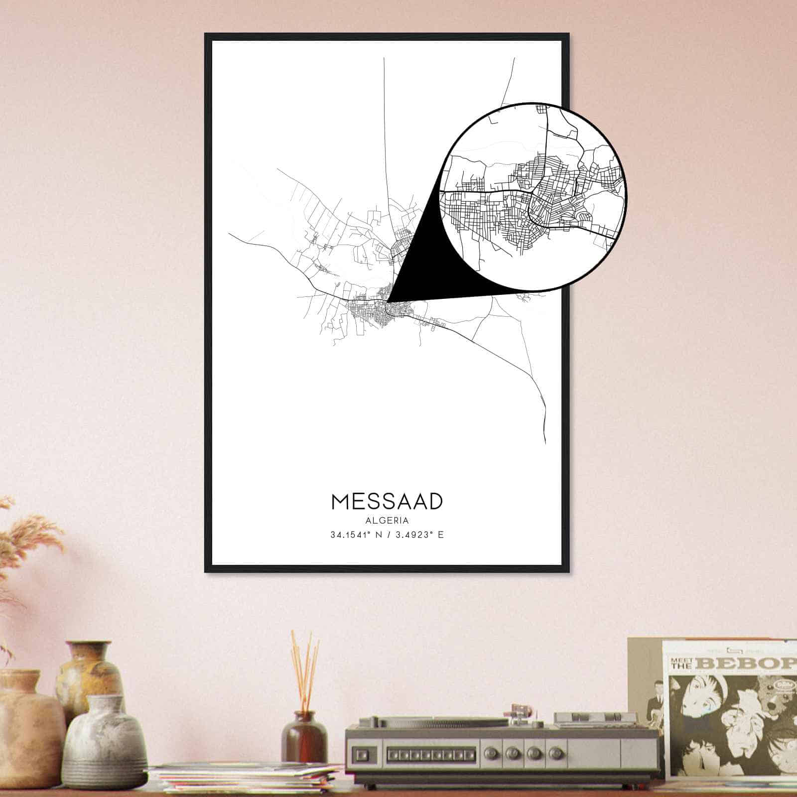 Deerfield Kansas Map Poster, Modern Home Decor Wall Art Print (Copy)