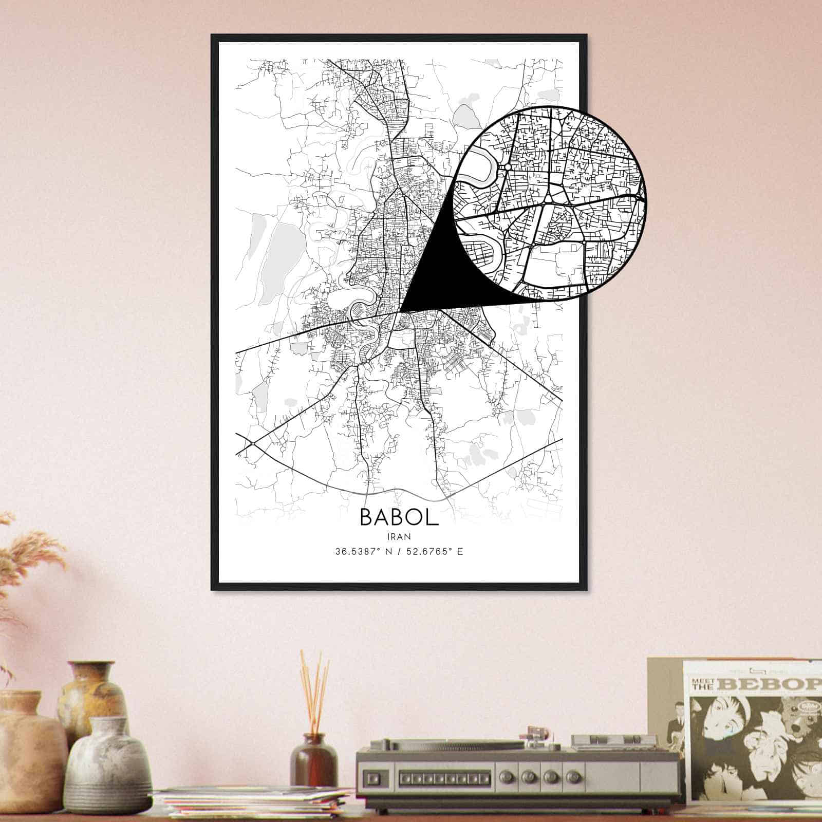 Deerfield Kansas Map Poster, Modern Home Decor Wall Art Print (Copy)