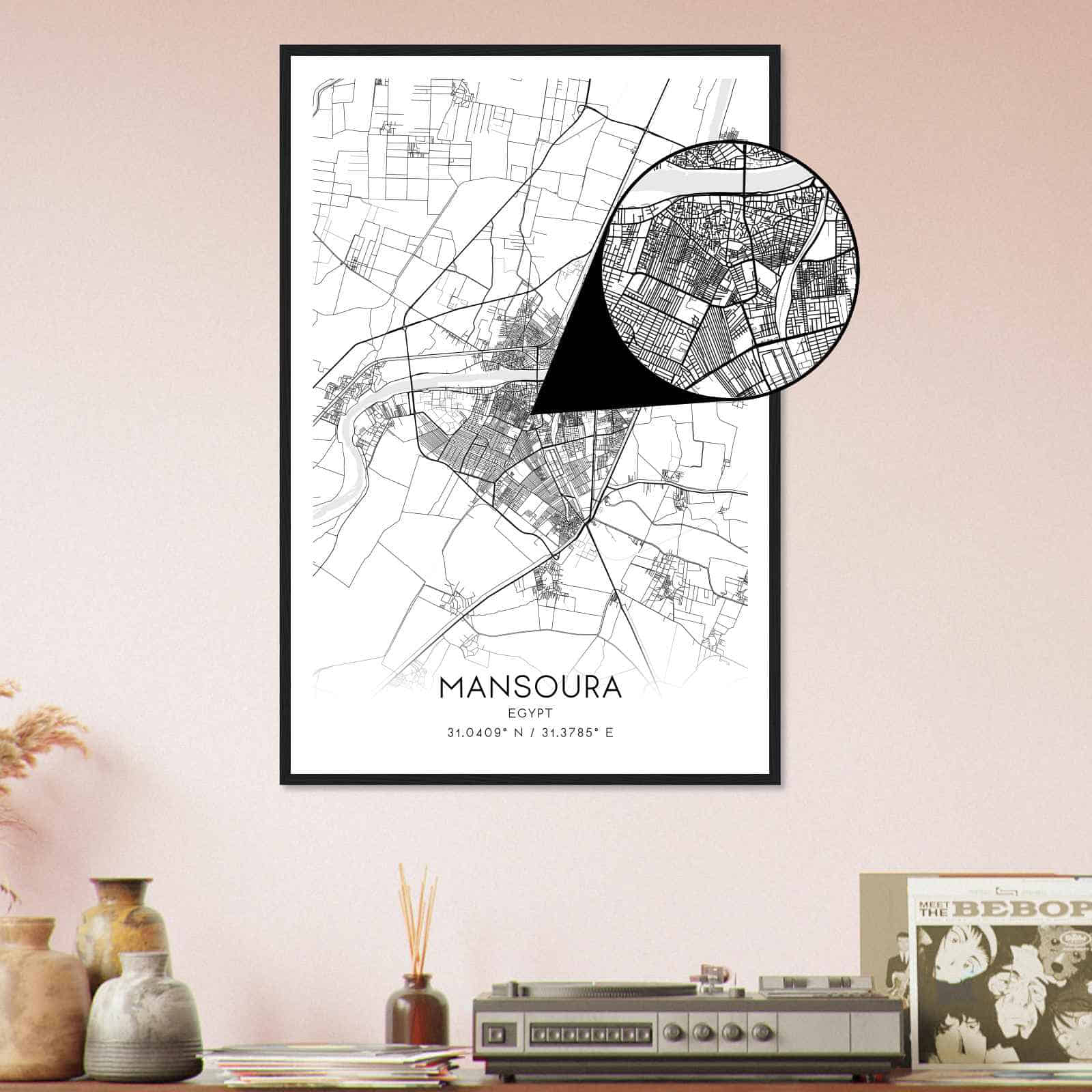 Deerfield Kansas Map Poster, Modern Home Decor Wall Art Print (Copy)