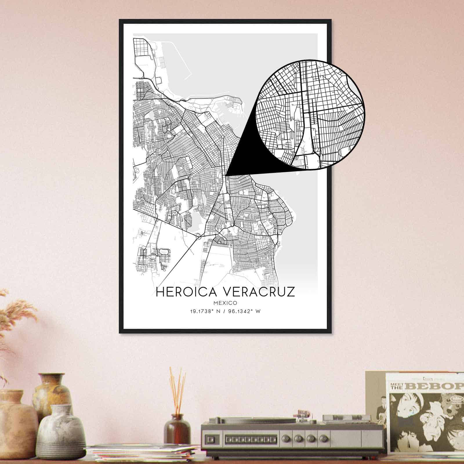 Deerfield Kansas Map Poster, Modern Home Decor Wall Art Print (Copy)