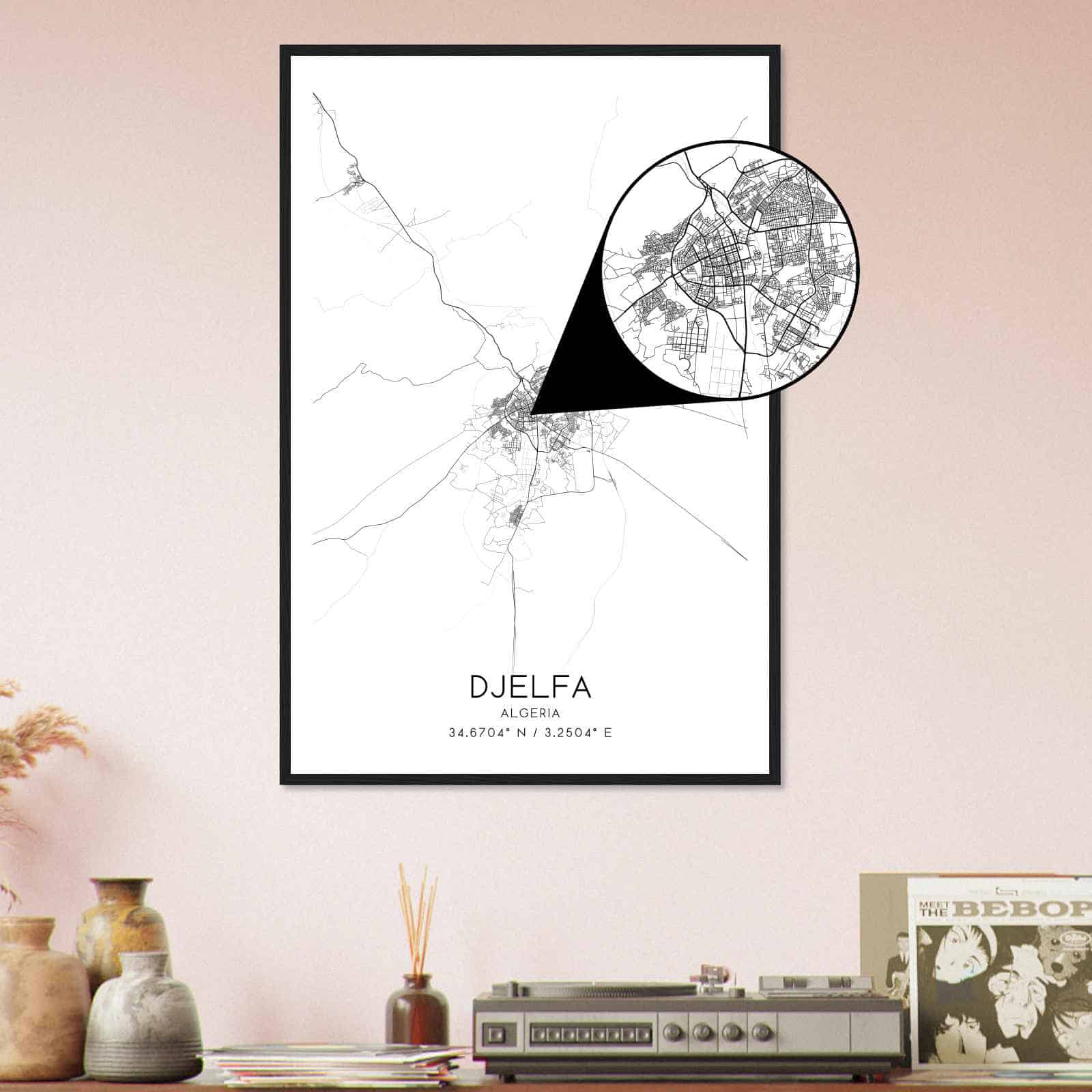 Deerfield Kansas Map Poster, Modern Home Decor Wall Art Print (Copy)