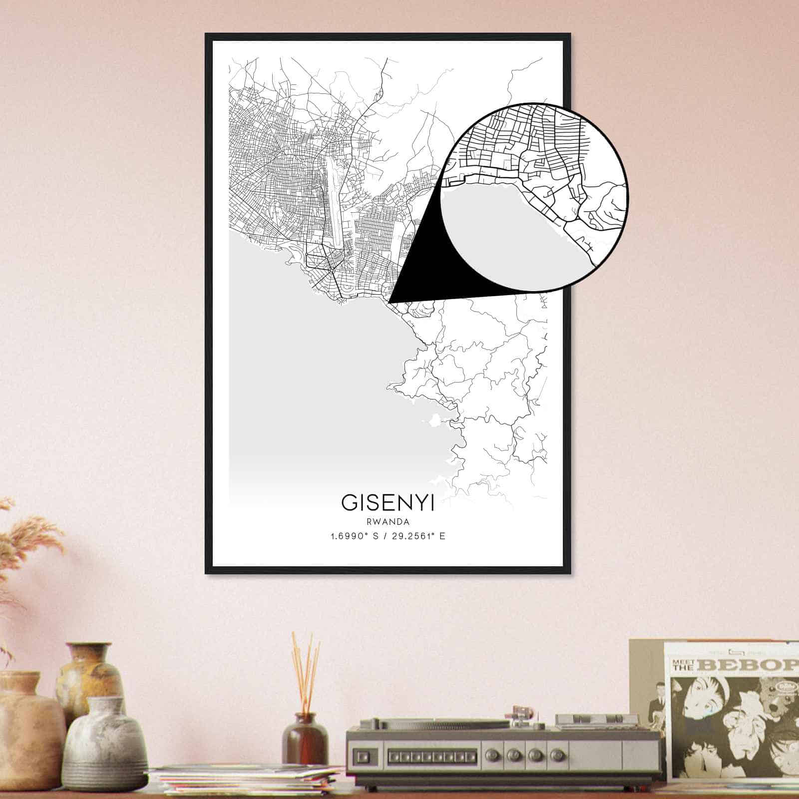 Deerfield Kansas Map Poster, Modern Home Decor Wall Art Print (Copy)
