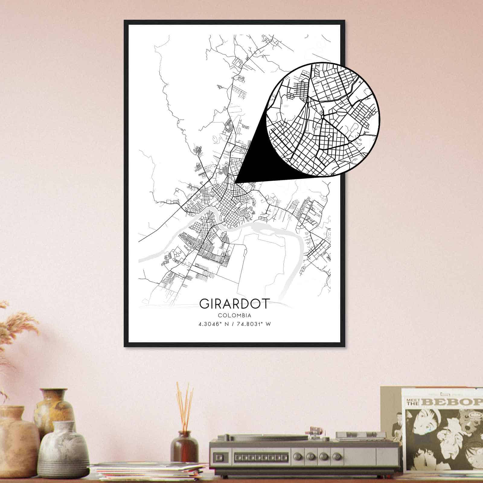 Deerfield Kansas Map Poster, Modern Home Decor Wall Art Print (Copy)