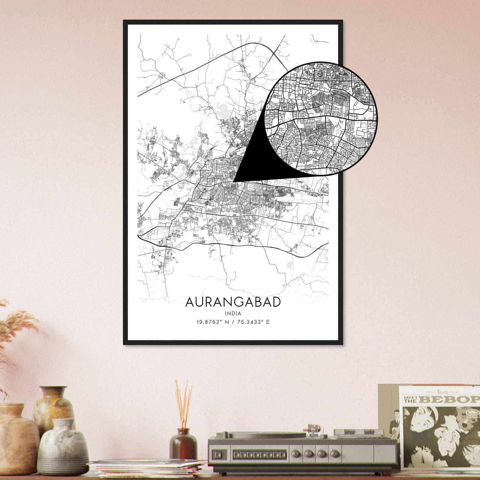 Deerfield Kansas Map Poster, Modern Home Decor Wall Art Print (Copy)