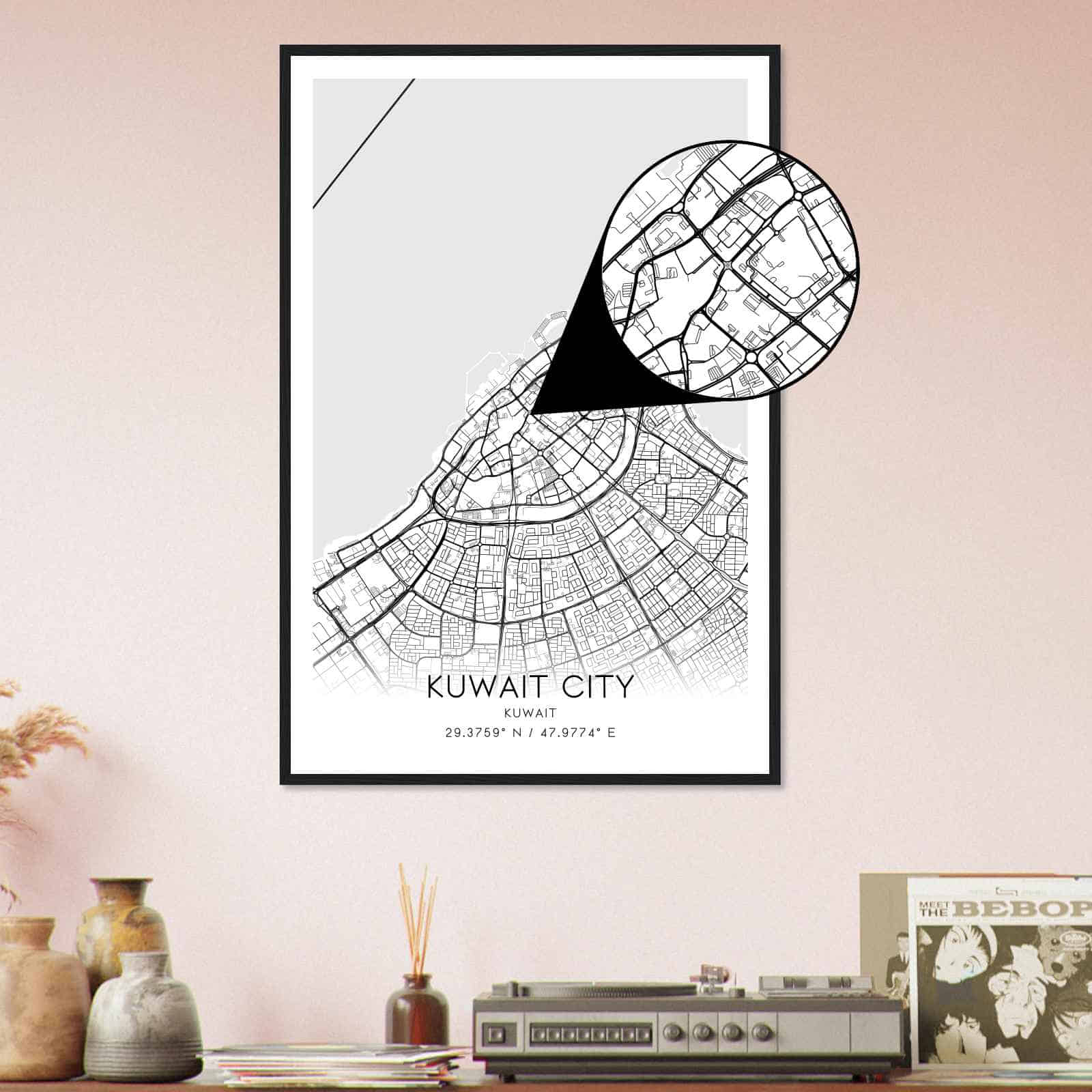 Deerfield Kansas Map Poster, Modern Home Decor Wall Art Print (Copy)