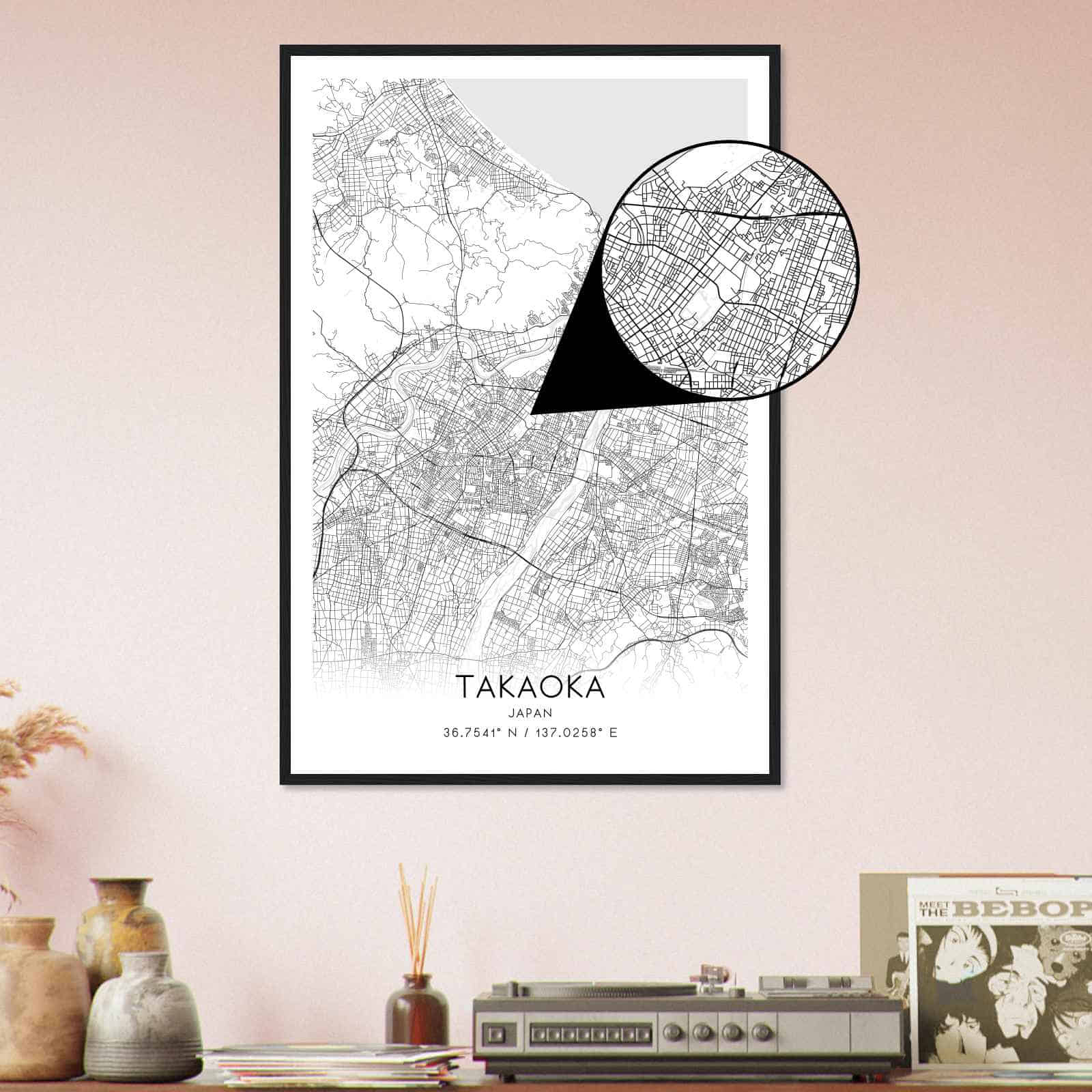 Deerfield Kansas Map Poster, Modern Home Decor Wall Art Print (Copy)