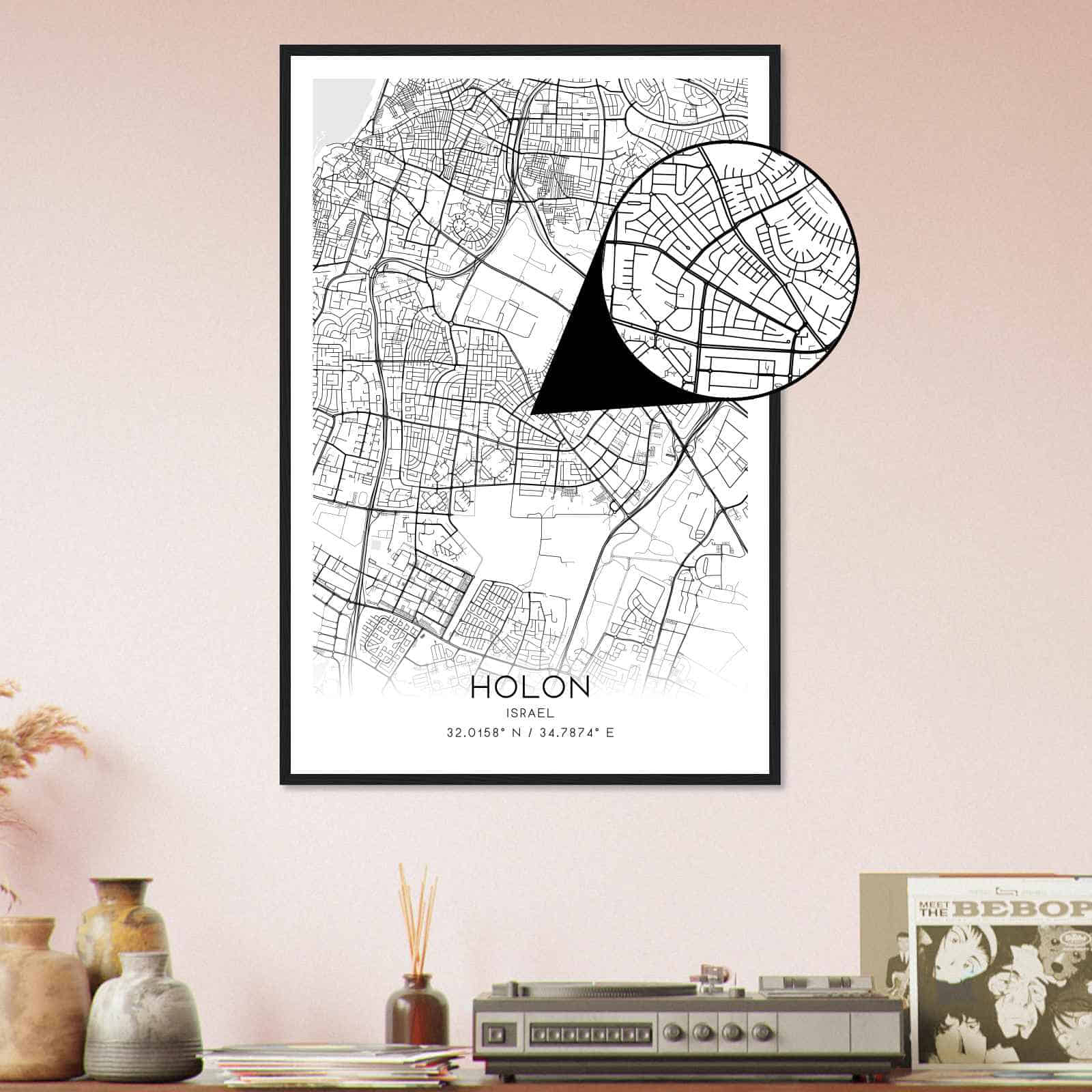 Deerfield Kansas Map Poster, Modern Home Decor Wall Art Print (Copy)