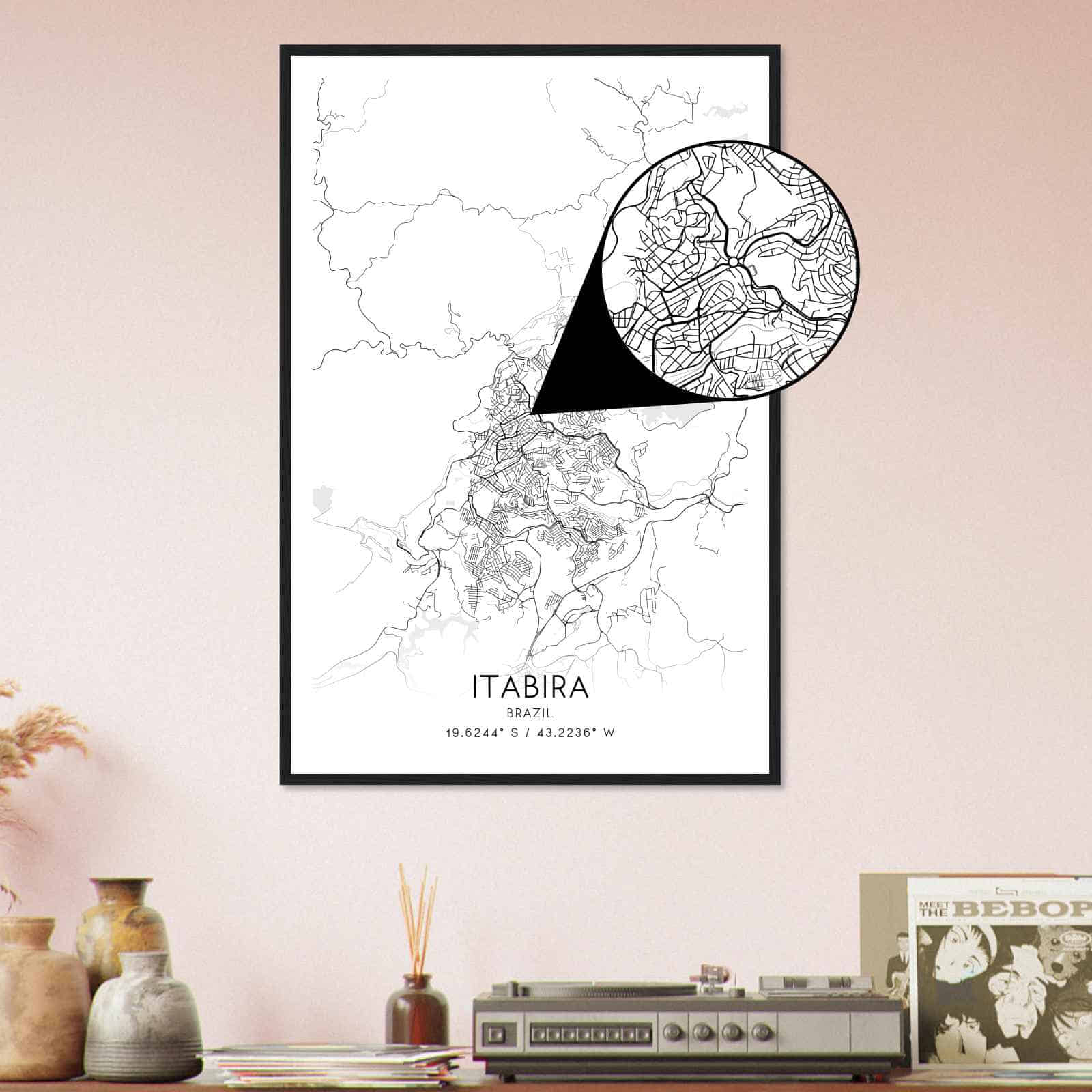 Deerfield Kansas Map Poster, Modern Home Decor Wall Art Print (Copy)