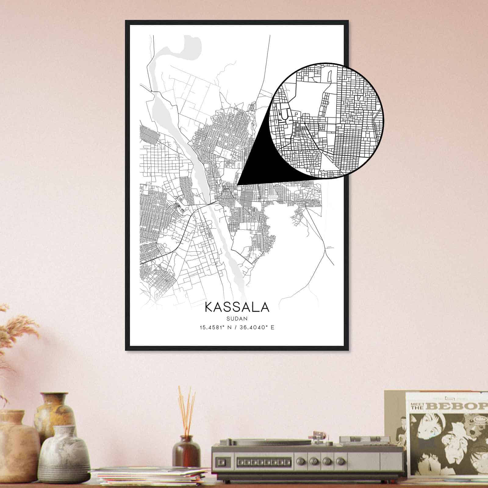 Deerfield Kansas Map Poster, Modern Home Decor Wall Art Print (Copy)