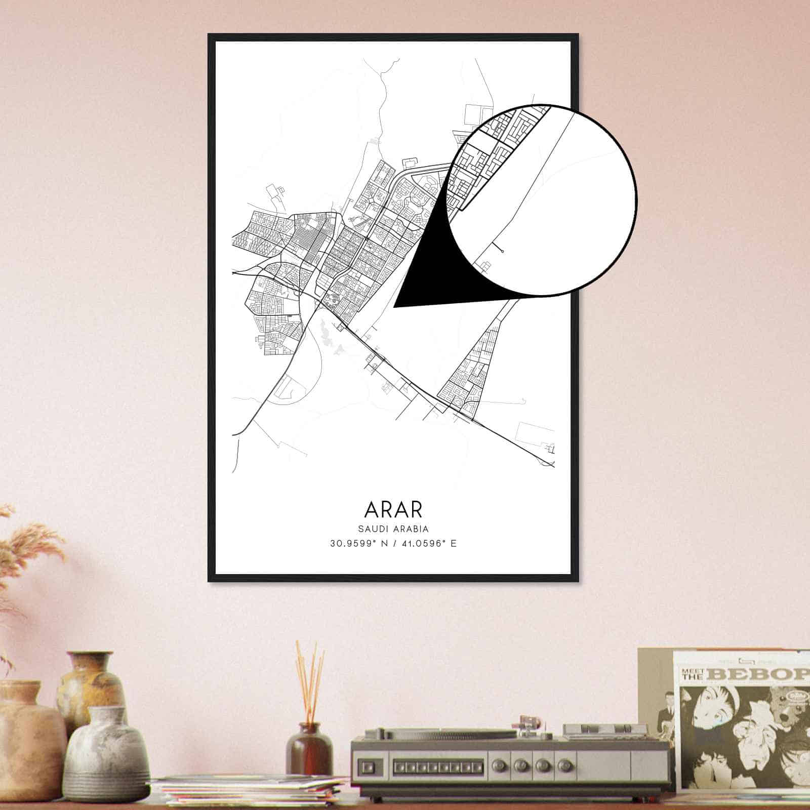 Deerfield Kansas Map Poster, Modern Home Decor Wall Art Print (Copy)