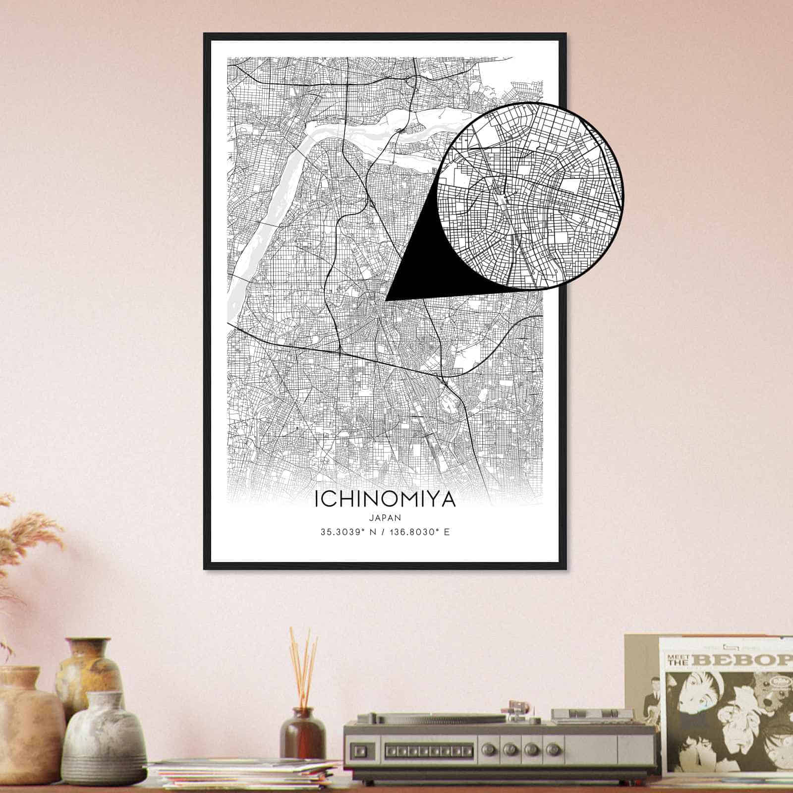 Deerfield Kansas Map Poster, Modern Home Decor Wall Art Print (Copy)