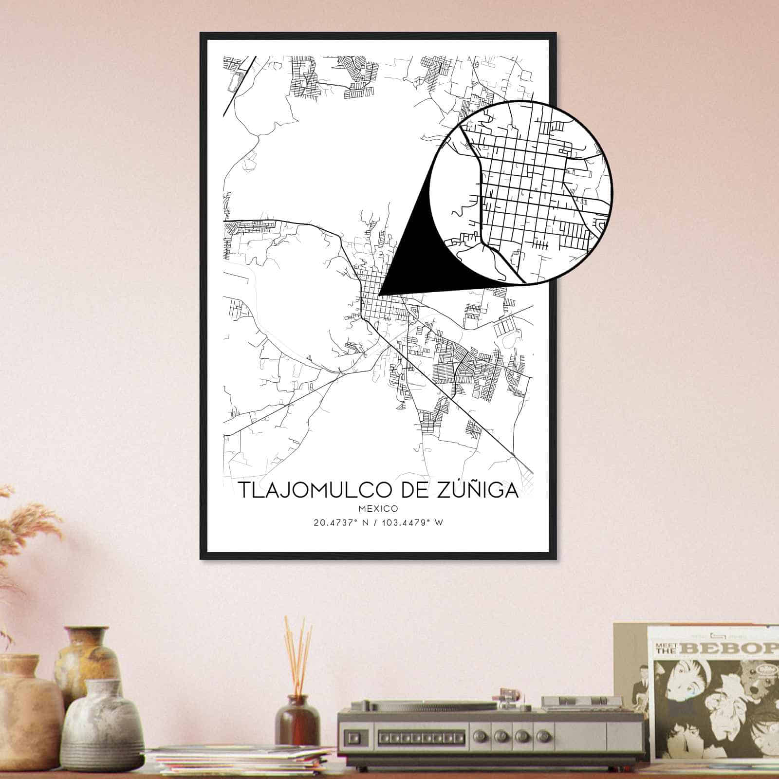 Deerfield Kansas Map Poster, Modern Home Decor Wall Art Print (Copy)