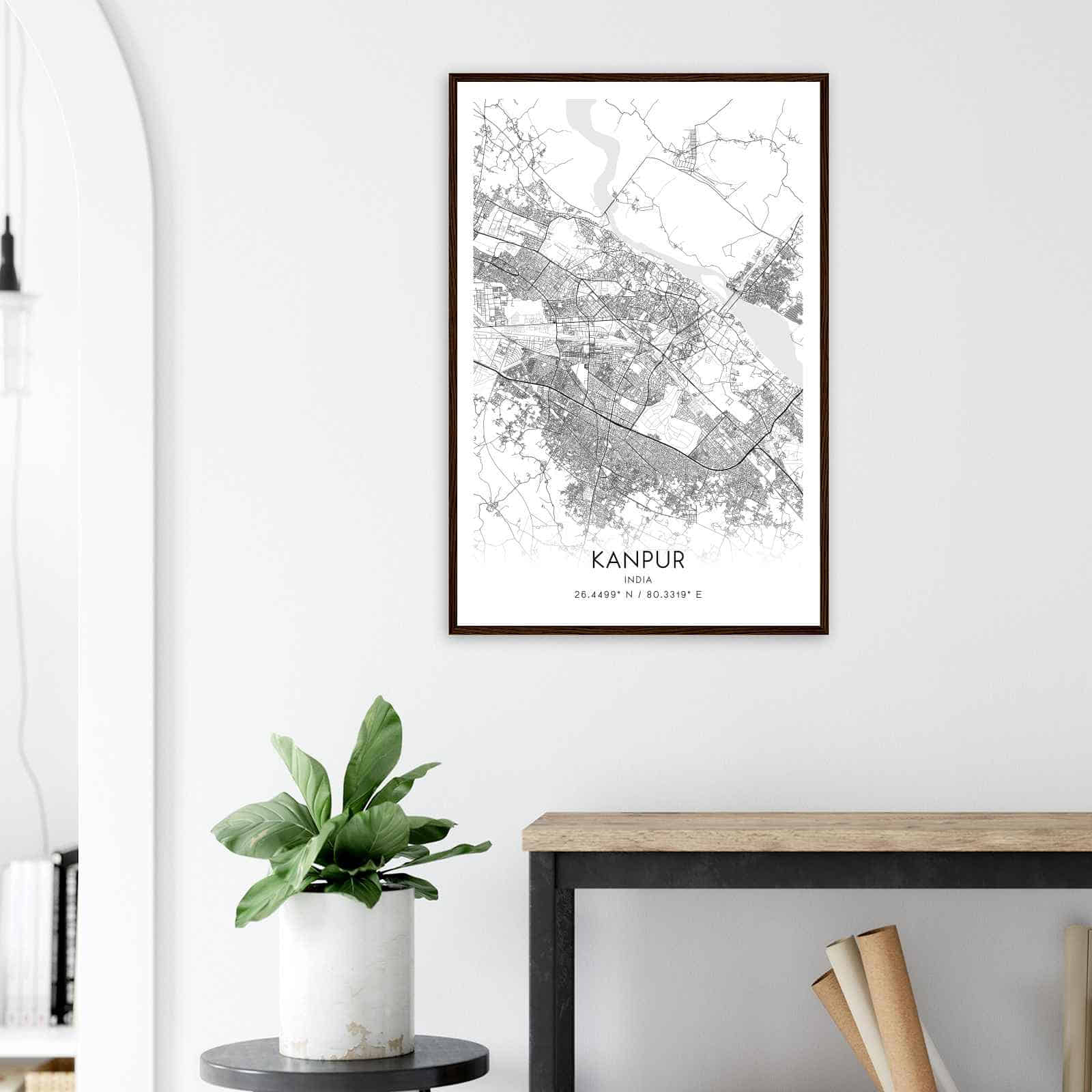 Deerfield Kansas Map Poster, Modern Home Decor Wall Art Print (Copy)