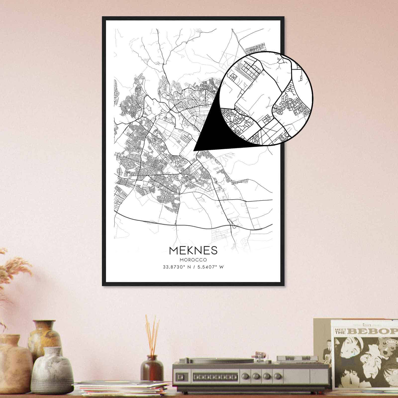 Deerfield Kansas Map Poster, Modern Home Decor Wall Art Print (Copy)