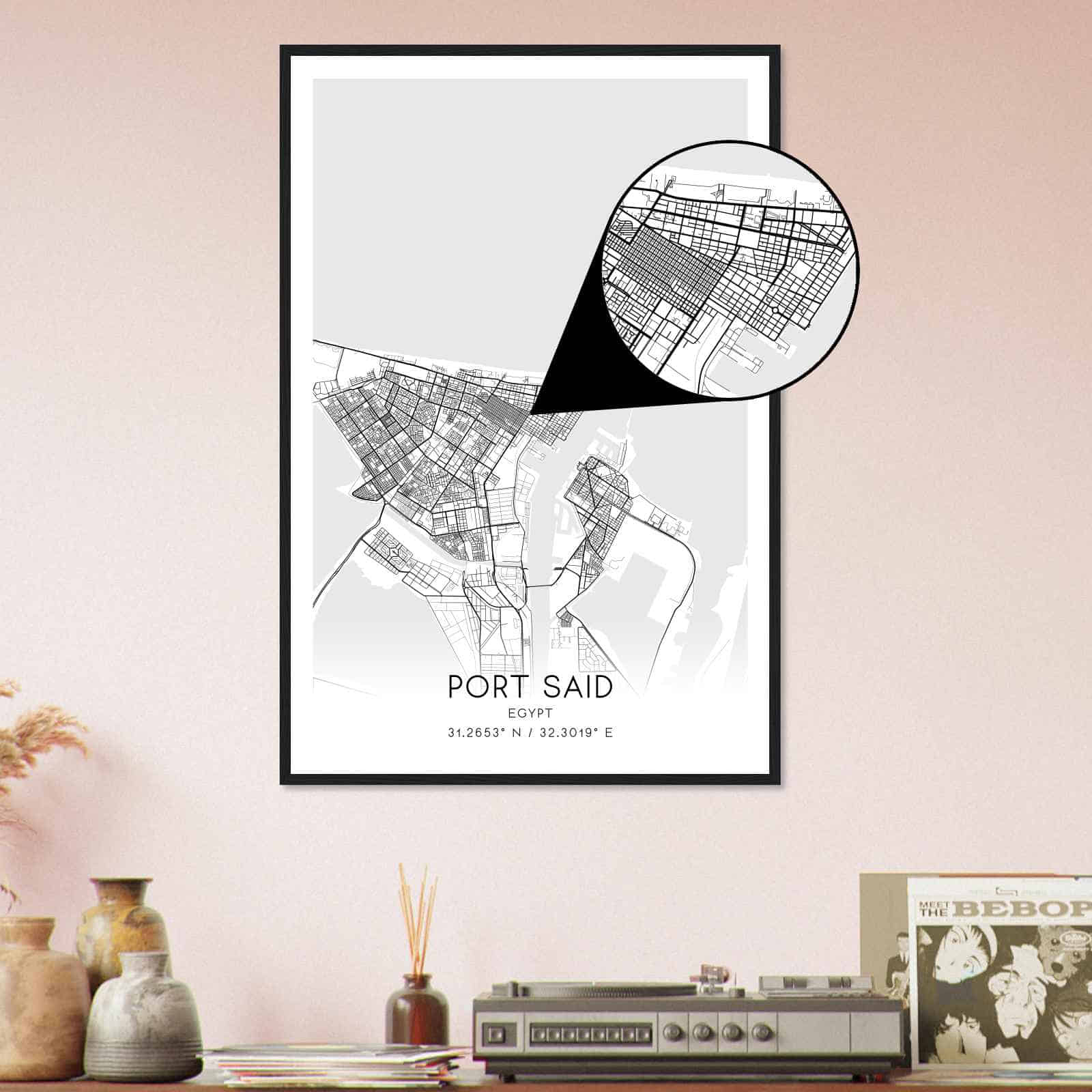 Deerfield Kansas Map Poster, Modern Home Decor Wall Art Print (Copy)