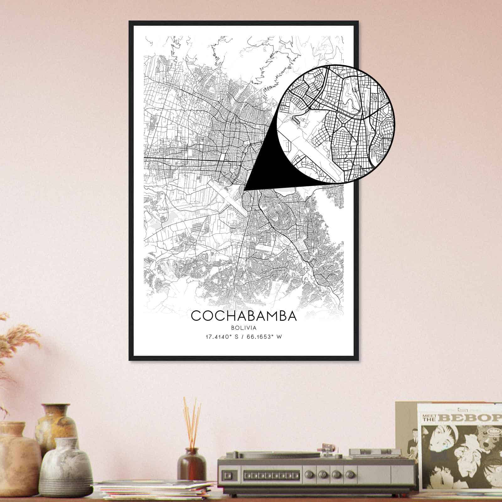 Deerfield Kansas Map Poster, Modern Home Decor Wall Art Print (Copy)