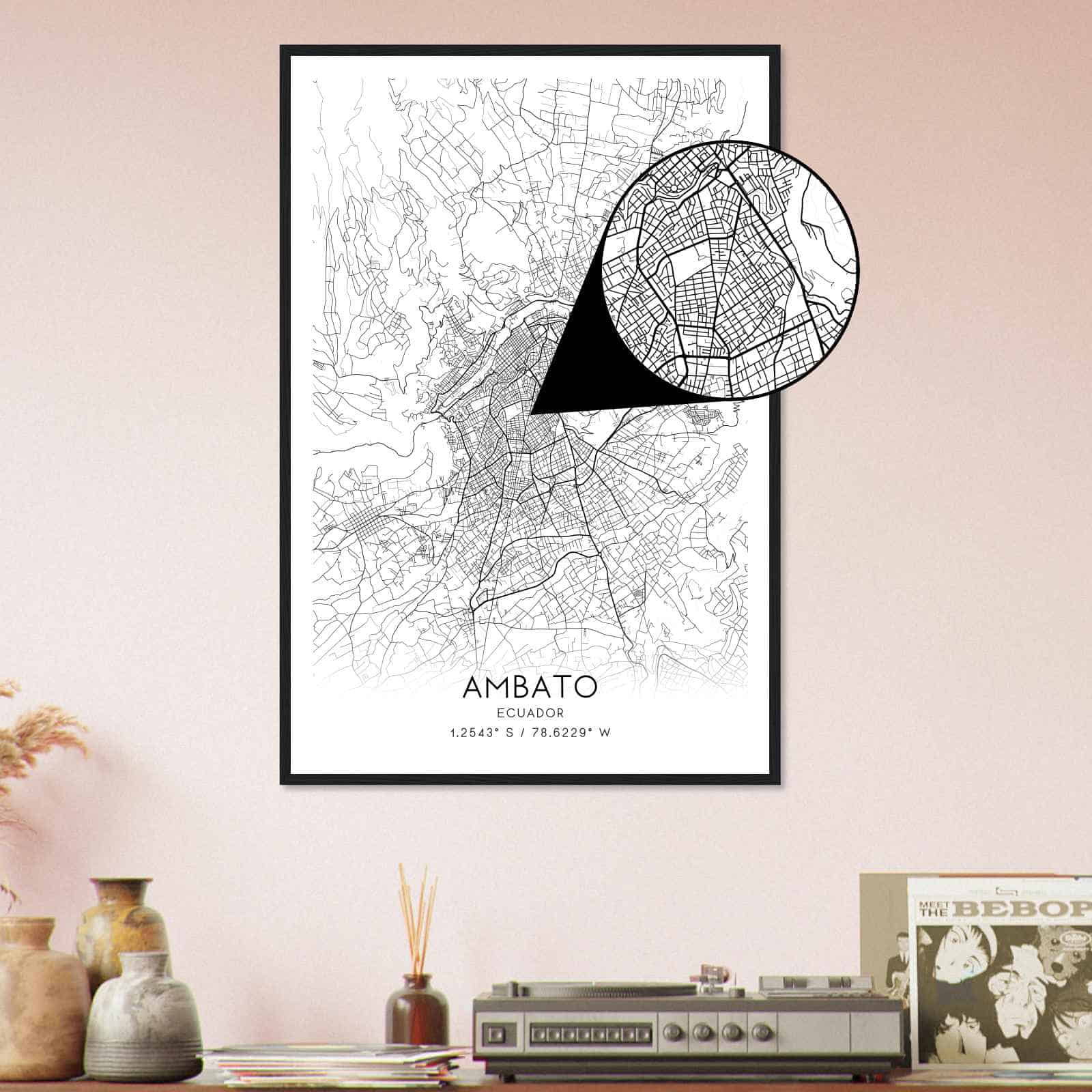 Deerfield Kansas Map Poster, Modern Home Decor Wall Art Print (Copy)