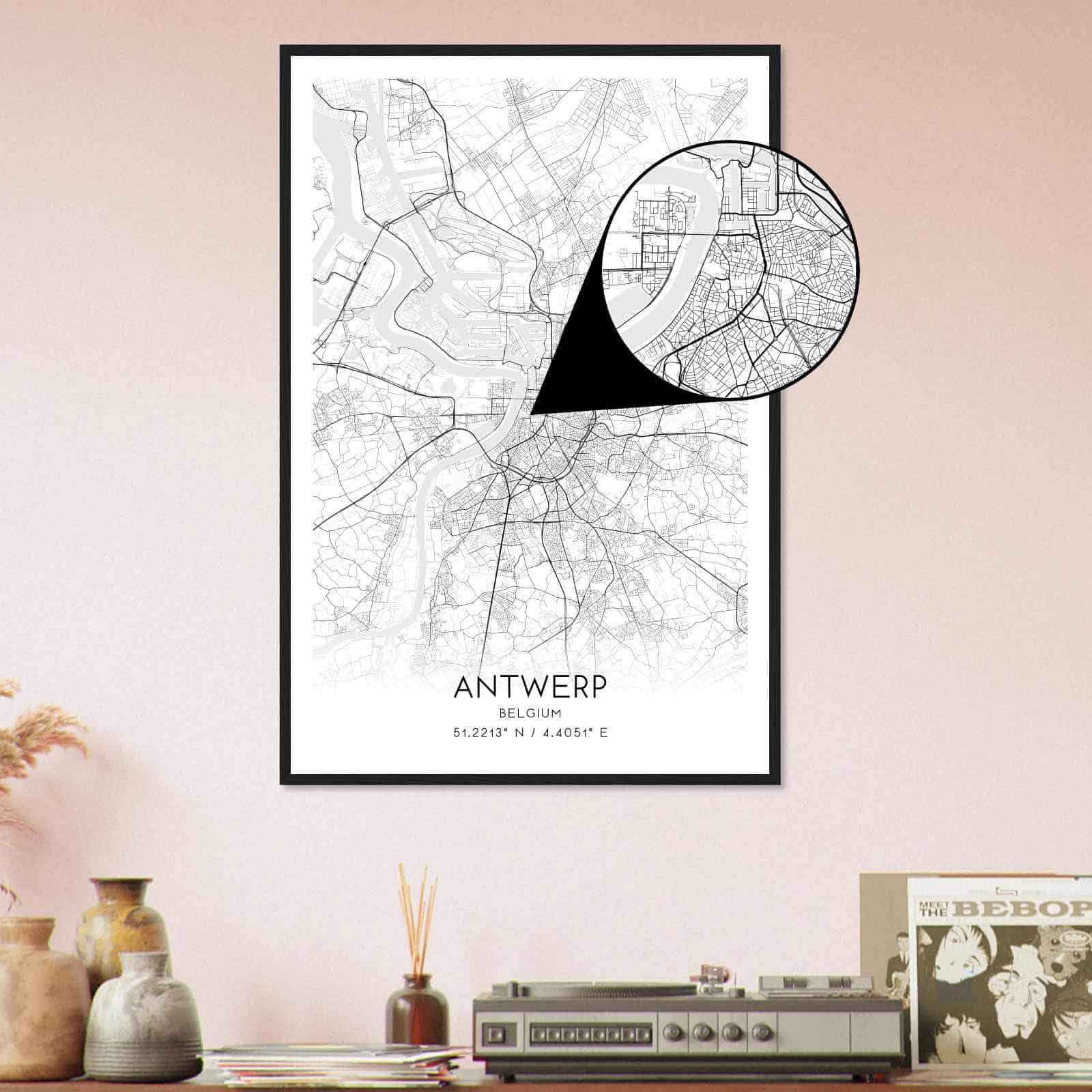 Deerfield Kansas Map Poster, Modern Home Decor Wall Art Print (Copy)