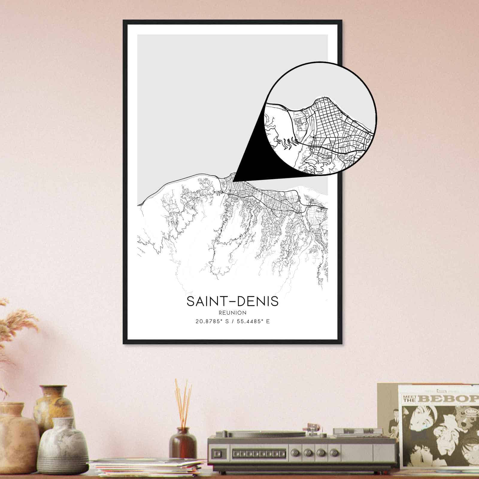 Deerfield Kansas Map Poster, Modern Home Decor Wall Art Print (Copy)