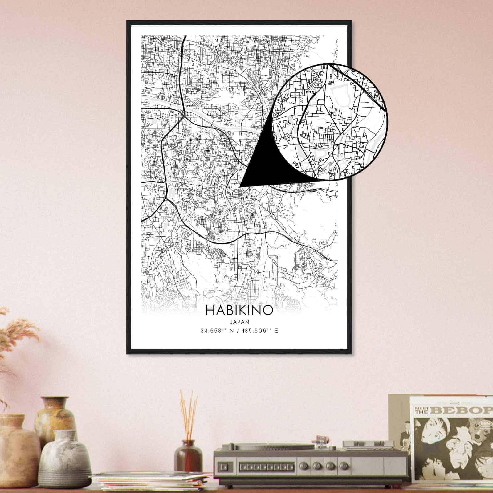 Deerfield Kansas Map Poster, Modern Home Decor Wall Art Print (Copy)