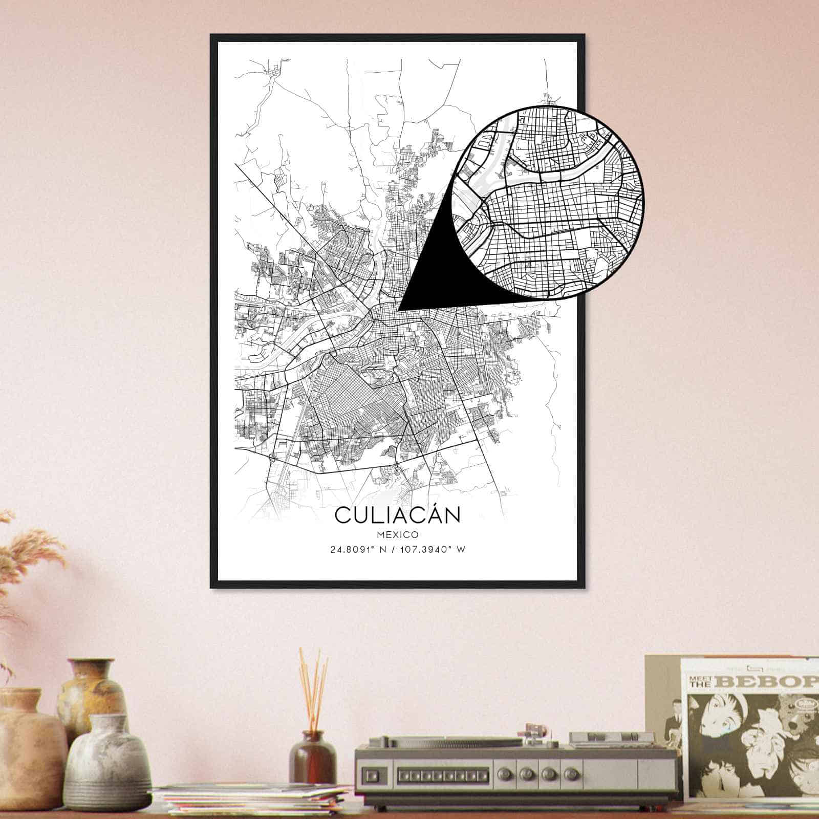 Deerfield Kansas Map Poster, Modern Home Decor Wall Art Print (Copy)