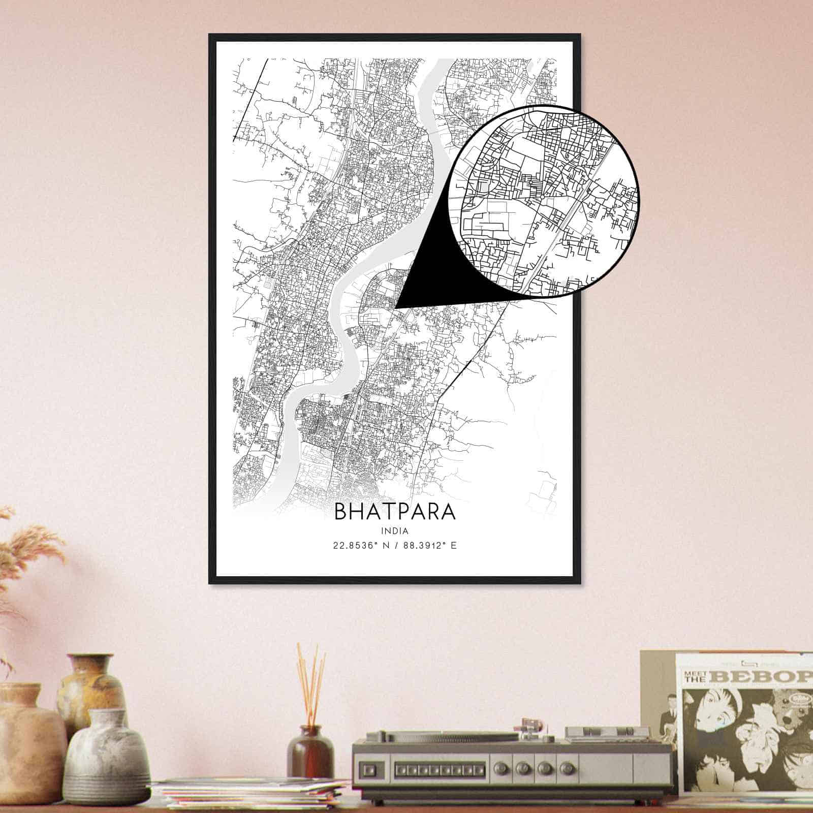 Deerfield Kansas Map Poster, Modern Home Decor Wall Art Print (Copy)