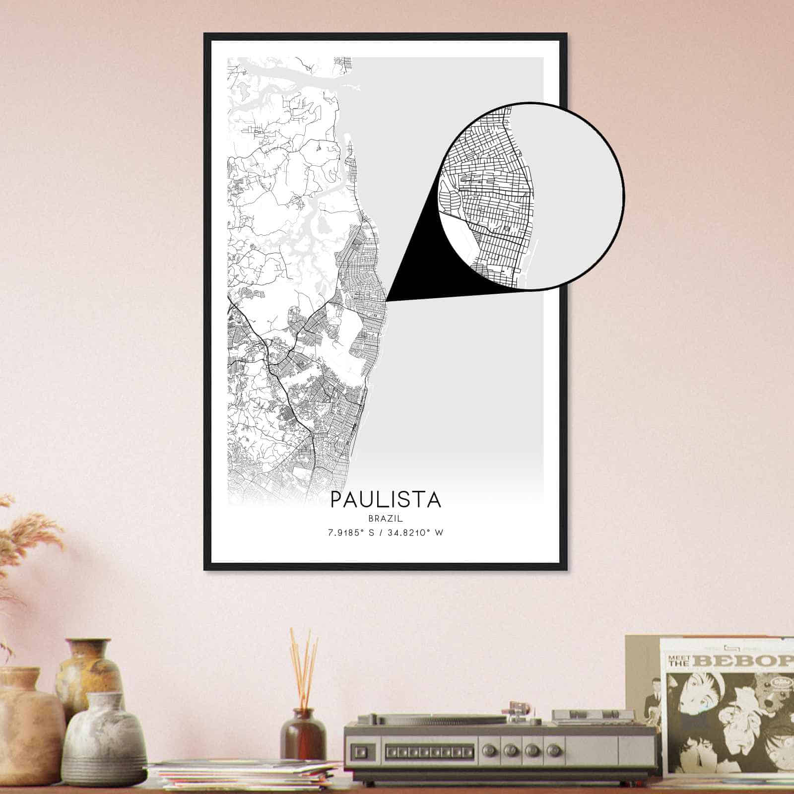 Deerfield Kansas Map Poster, Modern Home Decor Wall Art Print (Copy)