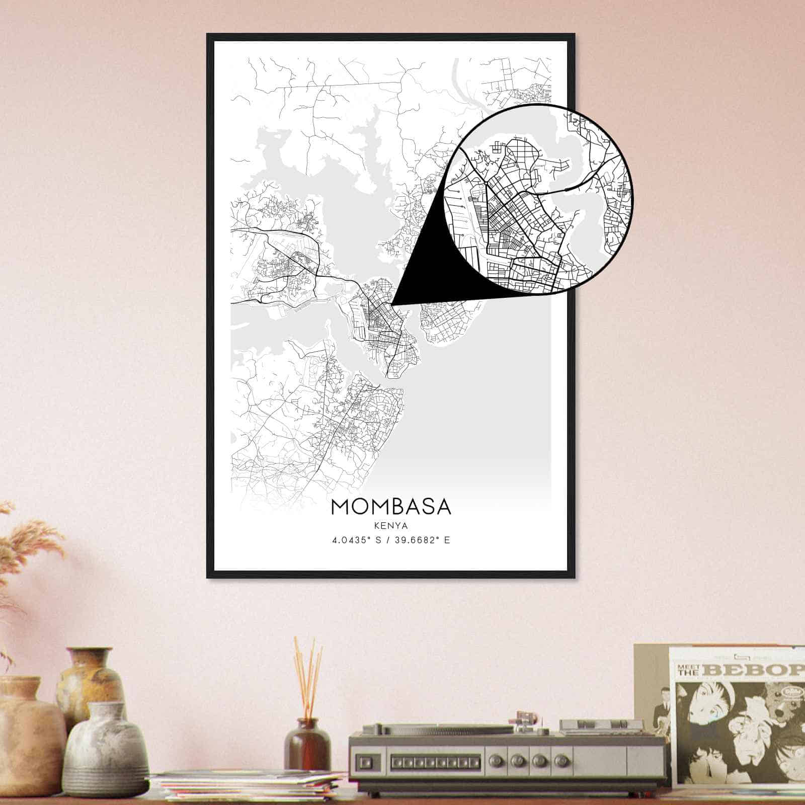 Deerfield Kansas Map Poster, Modern Home Decor Wall Art Print (Copy)