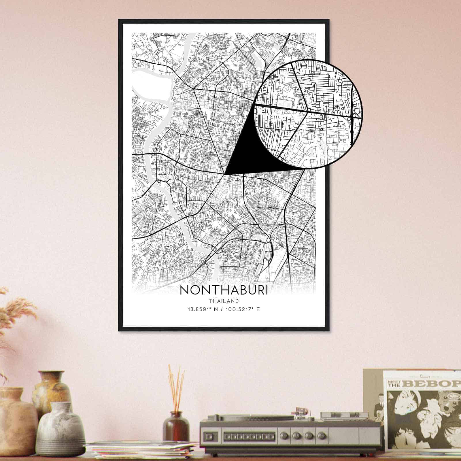 Deerfield Kansas Map Poster, Modern Home Decor Wall Art Print (Copy)
