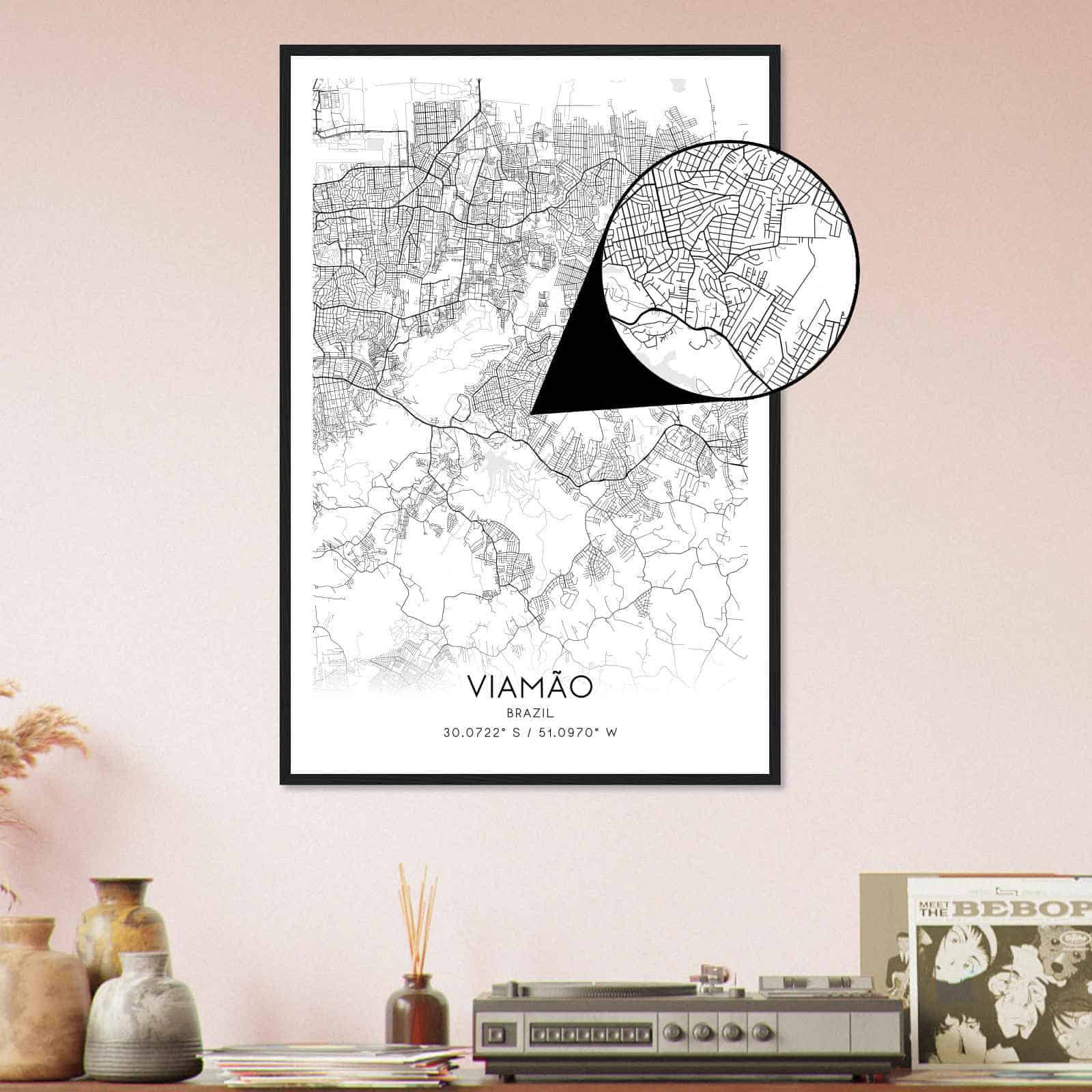 Deerfield Kansas Map Poster, Modern Home Decor Wall Art Print (Copy)