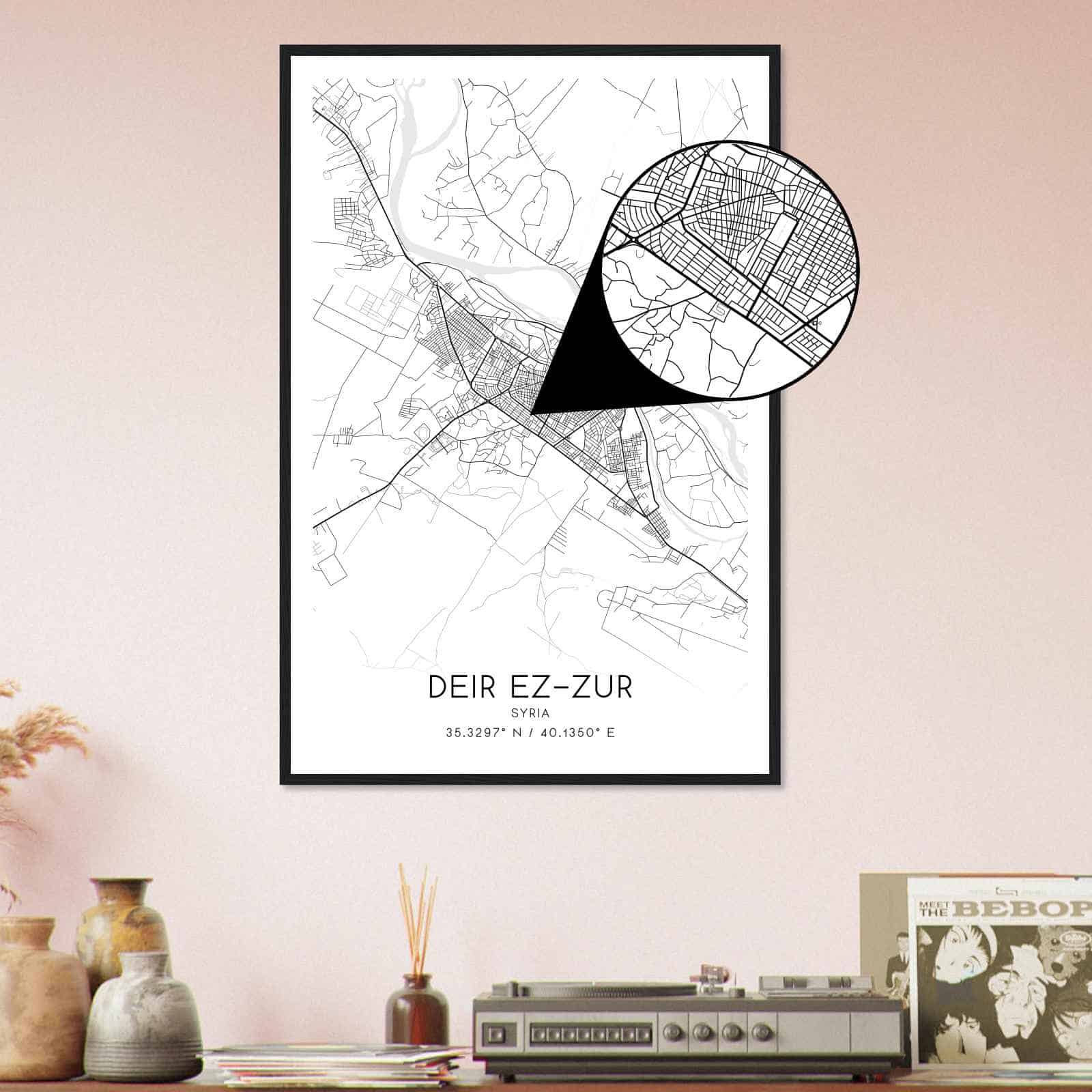 Deerfield Kansas Map Poster, Modern Home Decor Wall Art Print (Copy)
