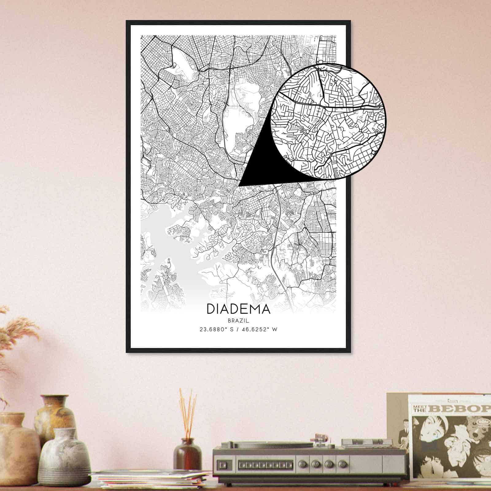 Deerfield Kansas Map Poster, Modern Home Decor Wall Art Print (Copy)